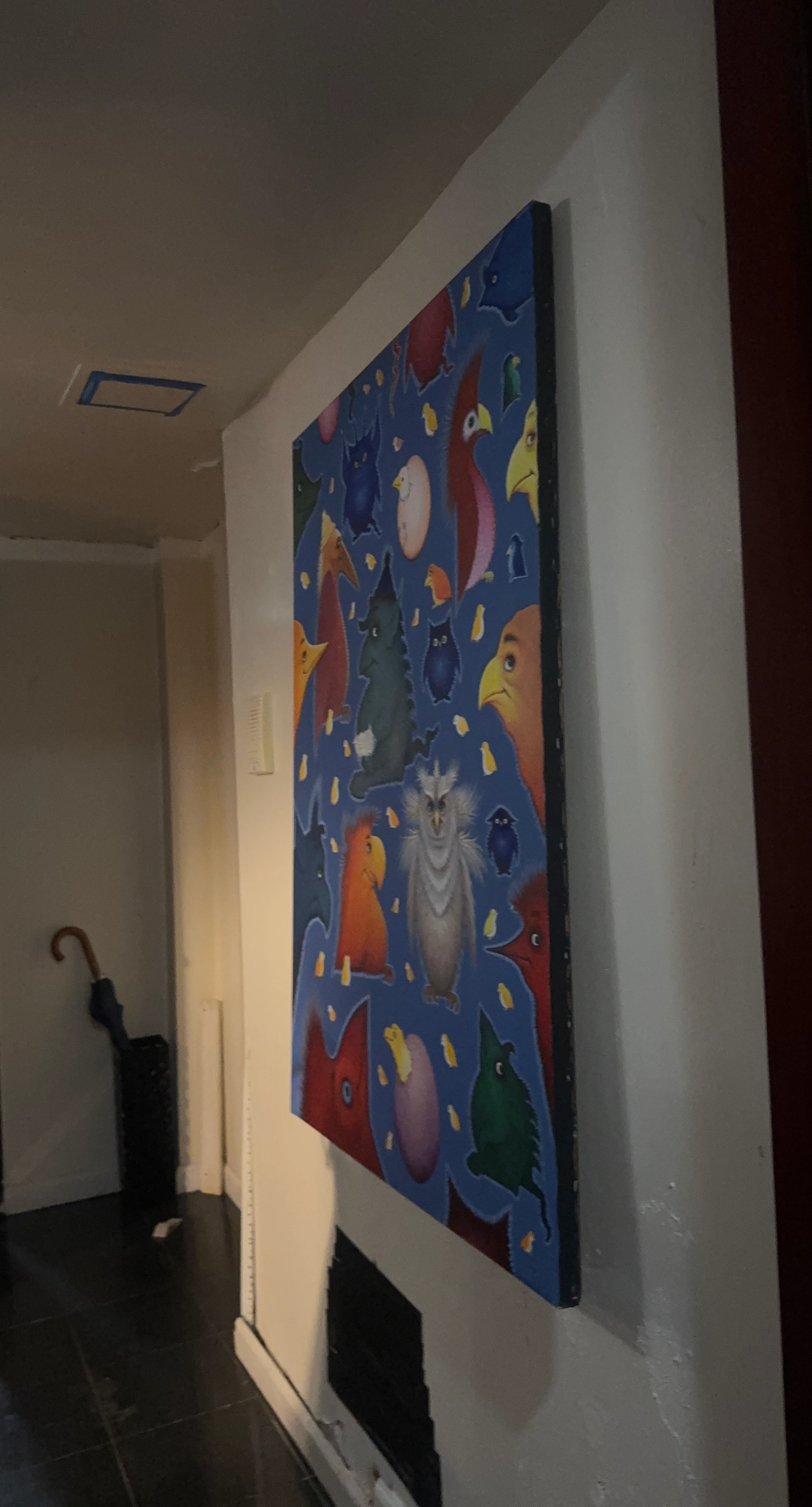 Large Bird Pattern Art Canvas in Manhattan, NY