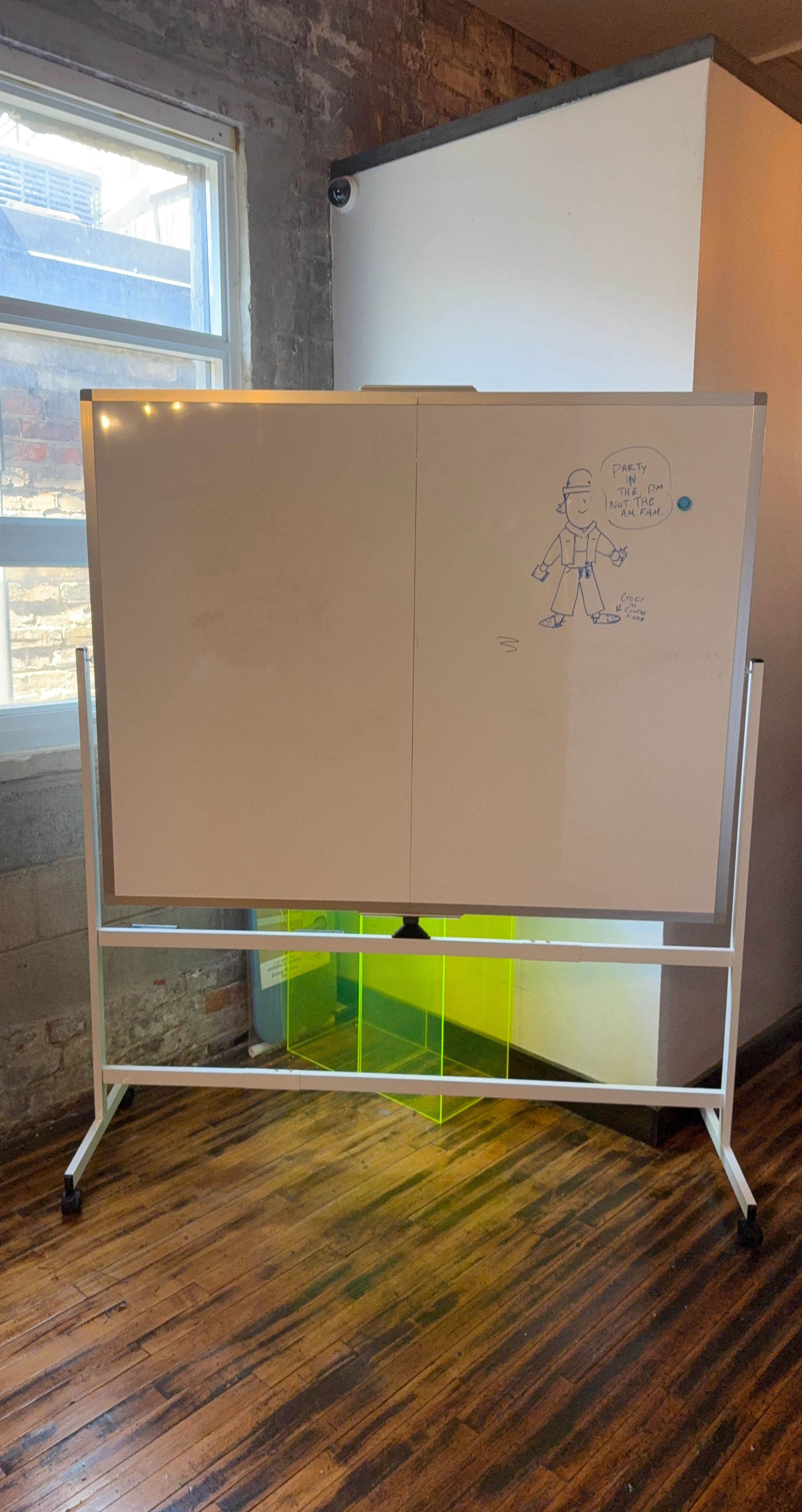 Double-Sided Whiteboard on Wheels
