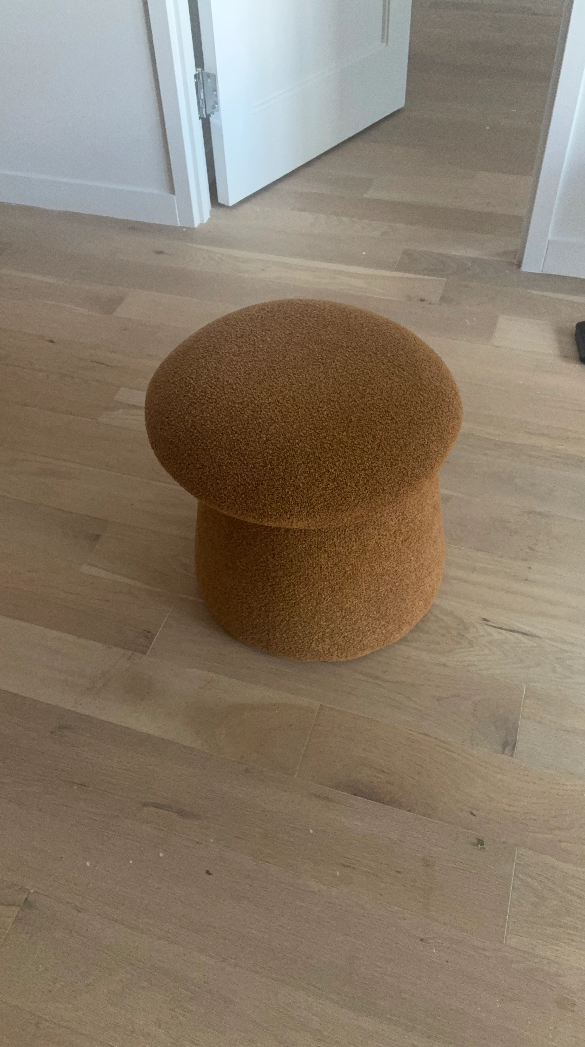 Brown Boucle Mushroom Stool