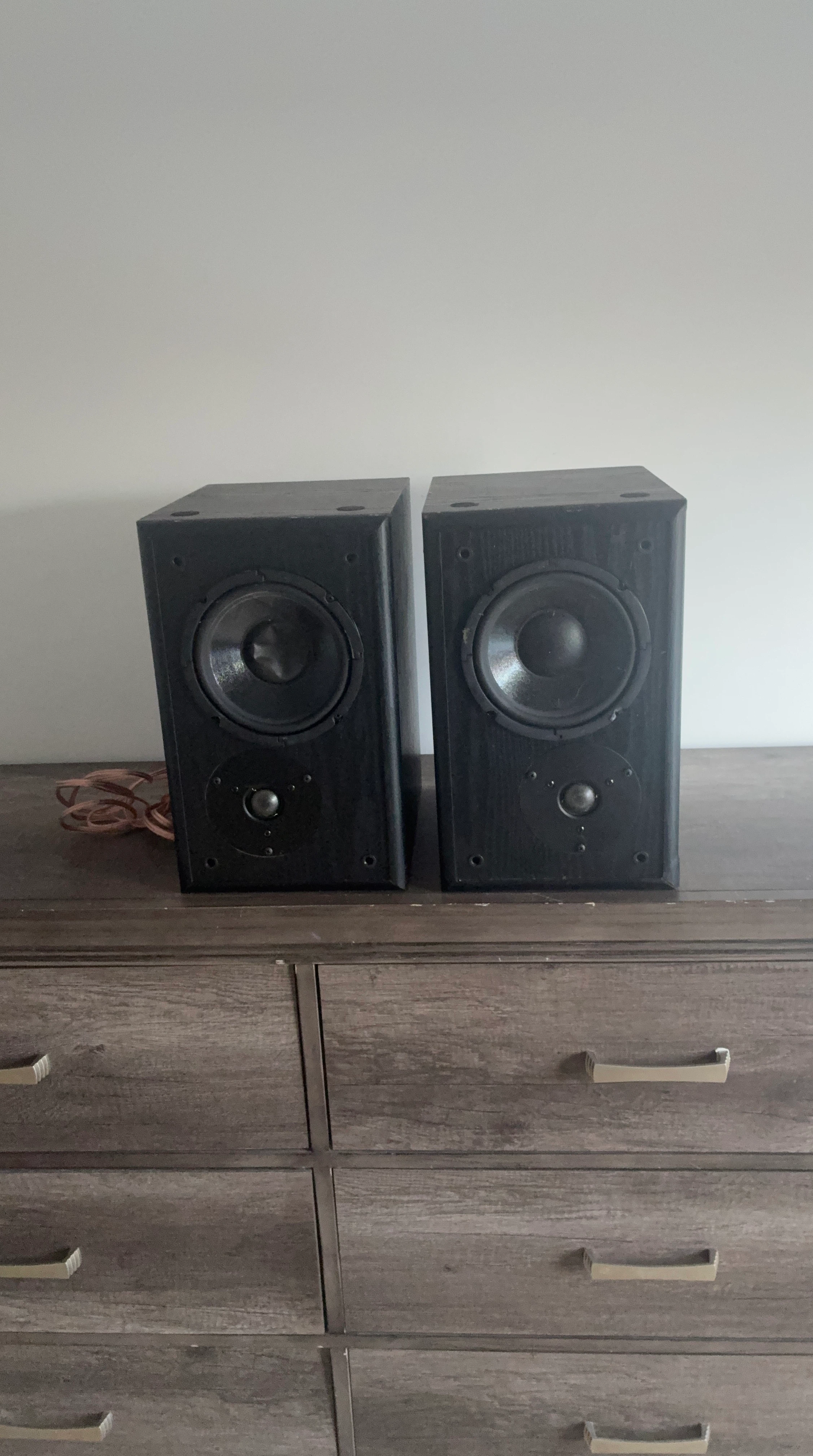 Pair of Black Bookshelf Speakers