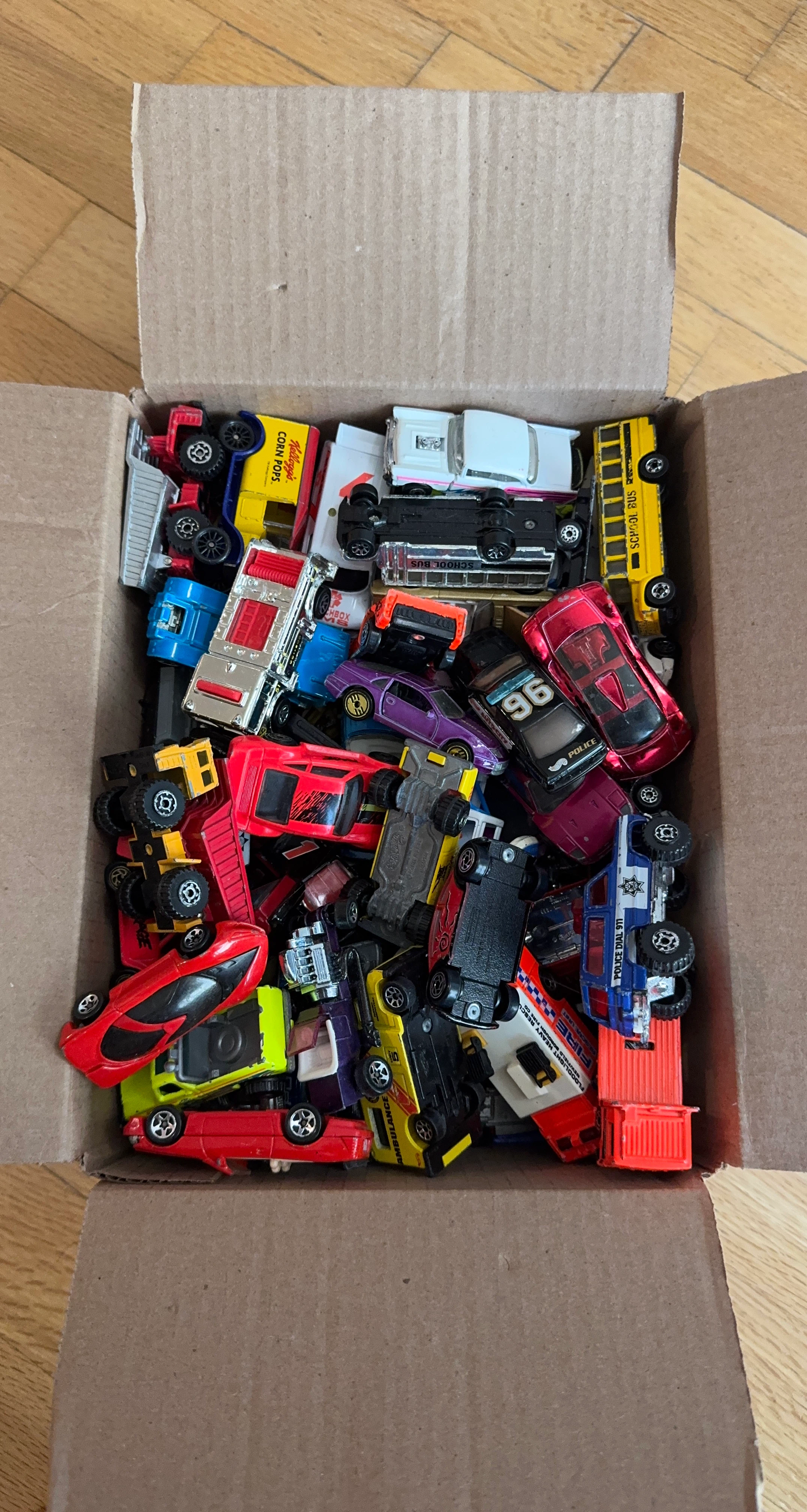 Large Collection of Die-Cast Toy Cars - 80 count