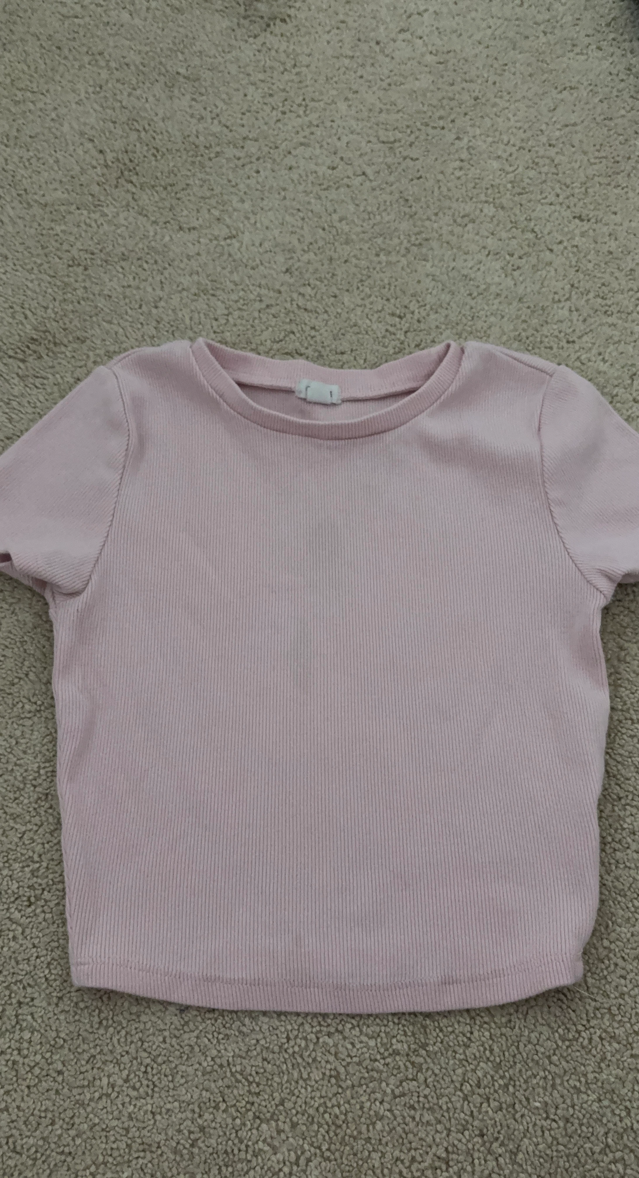 garage Light pink ribbed baby tee