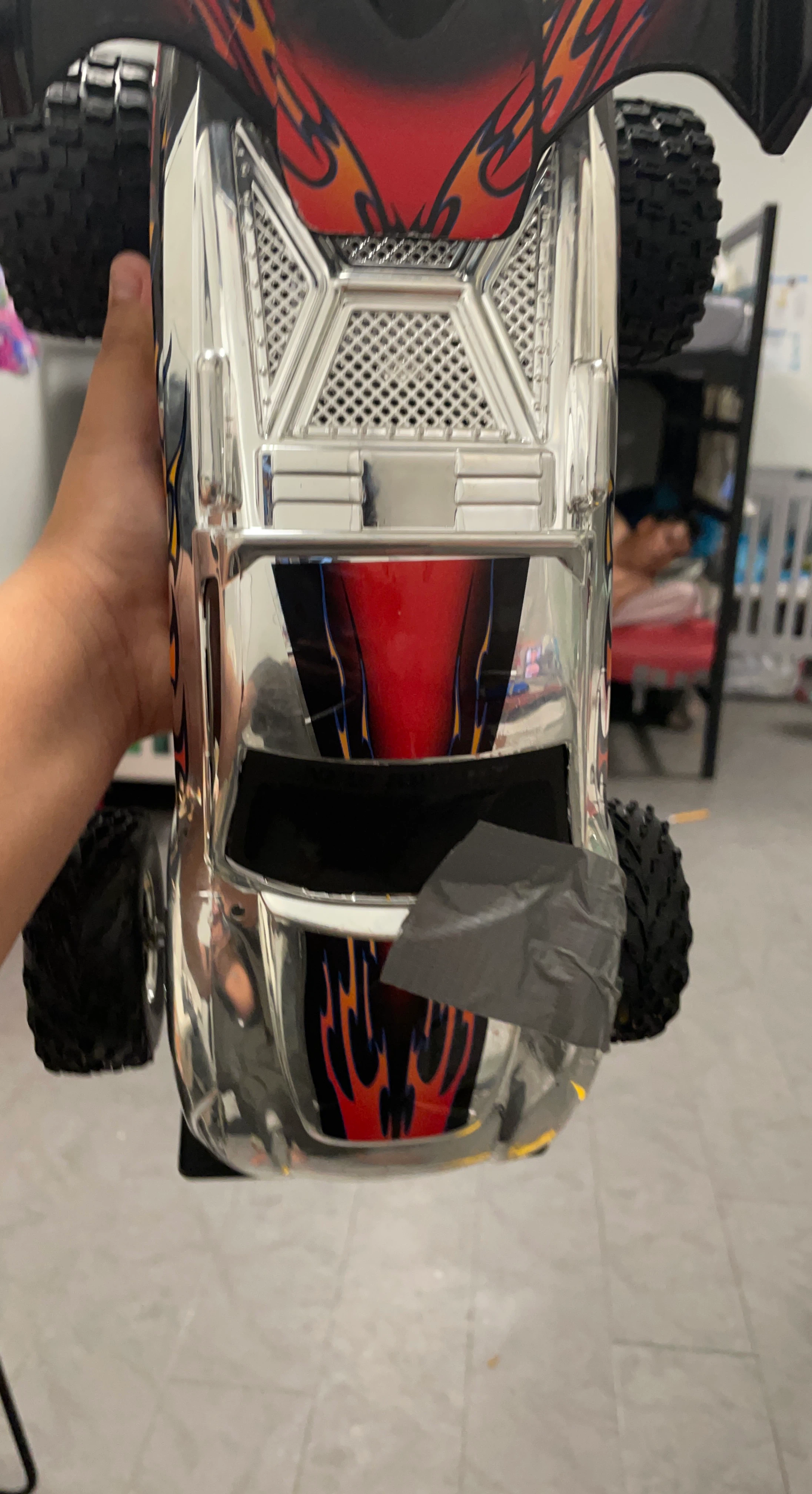 RC Monster Truck with Flame Decals