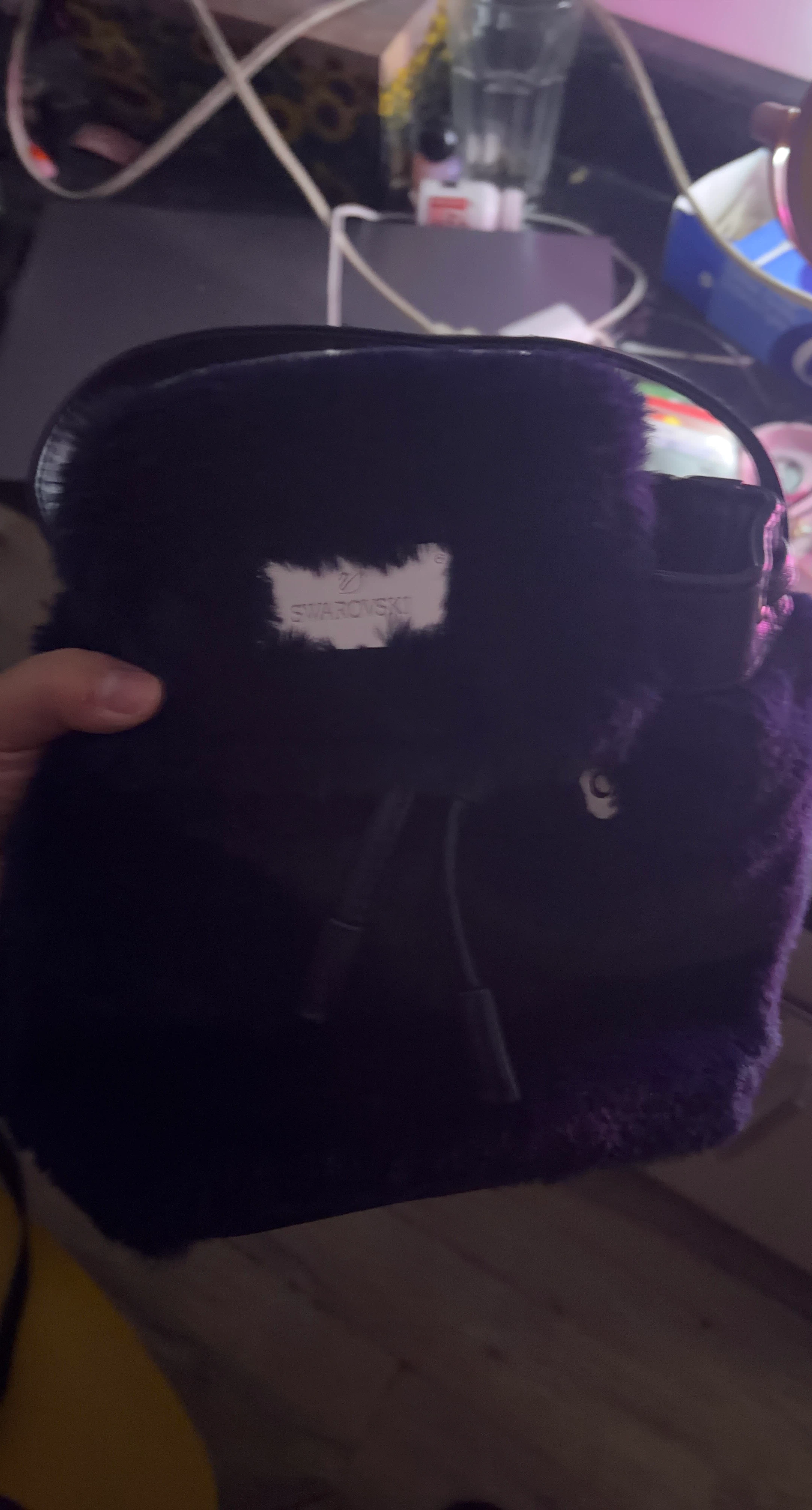 Swarovski Faux Fur Backpack