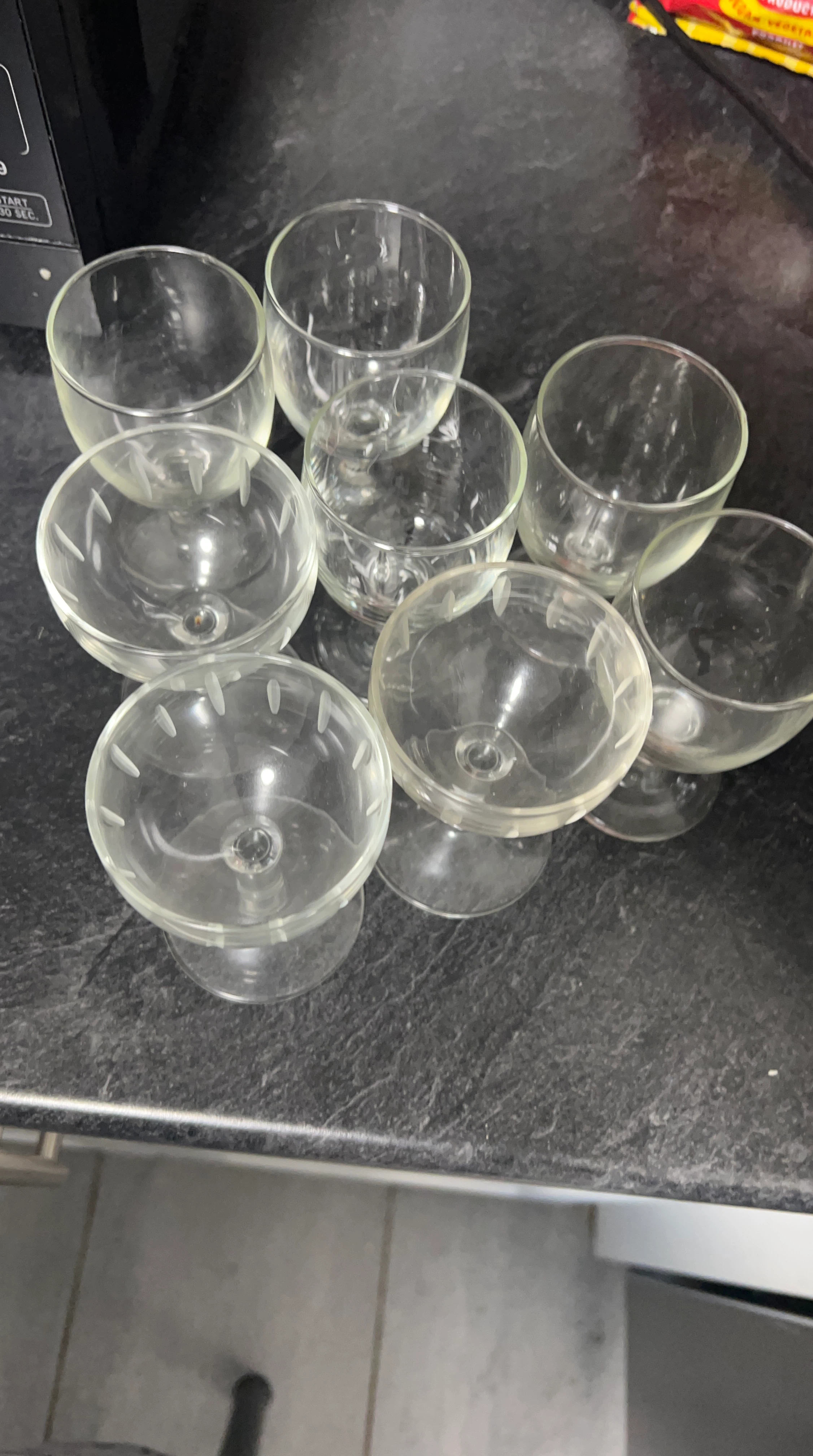 Set of 8 Glass Dessert Cups
