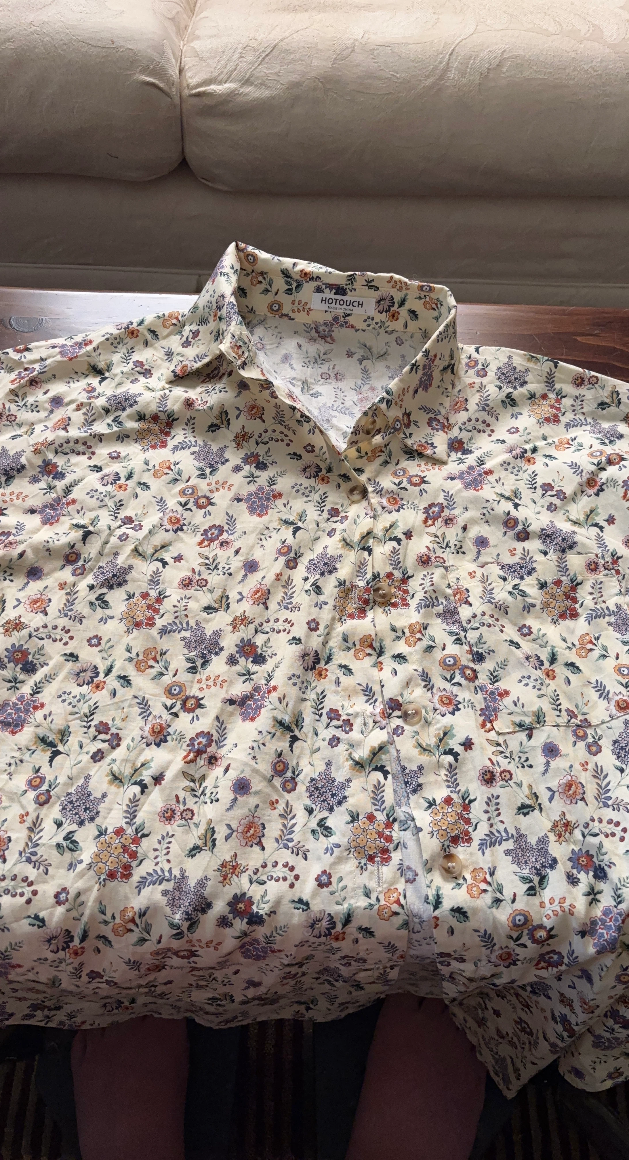 HOTOUCH Floral Button-Up Shirt