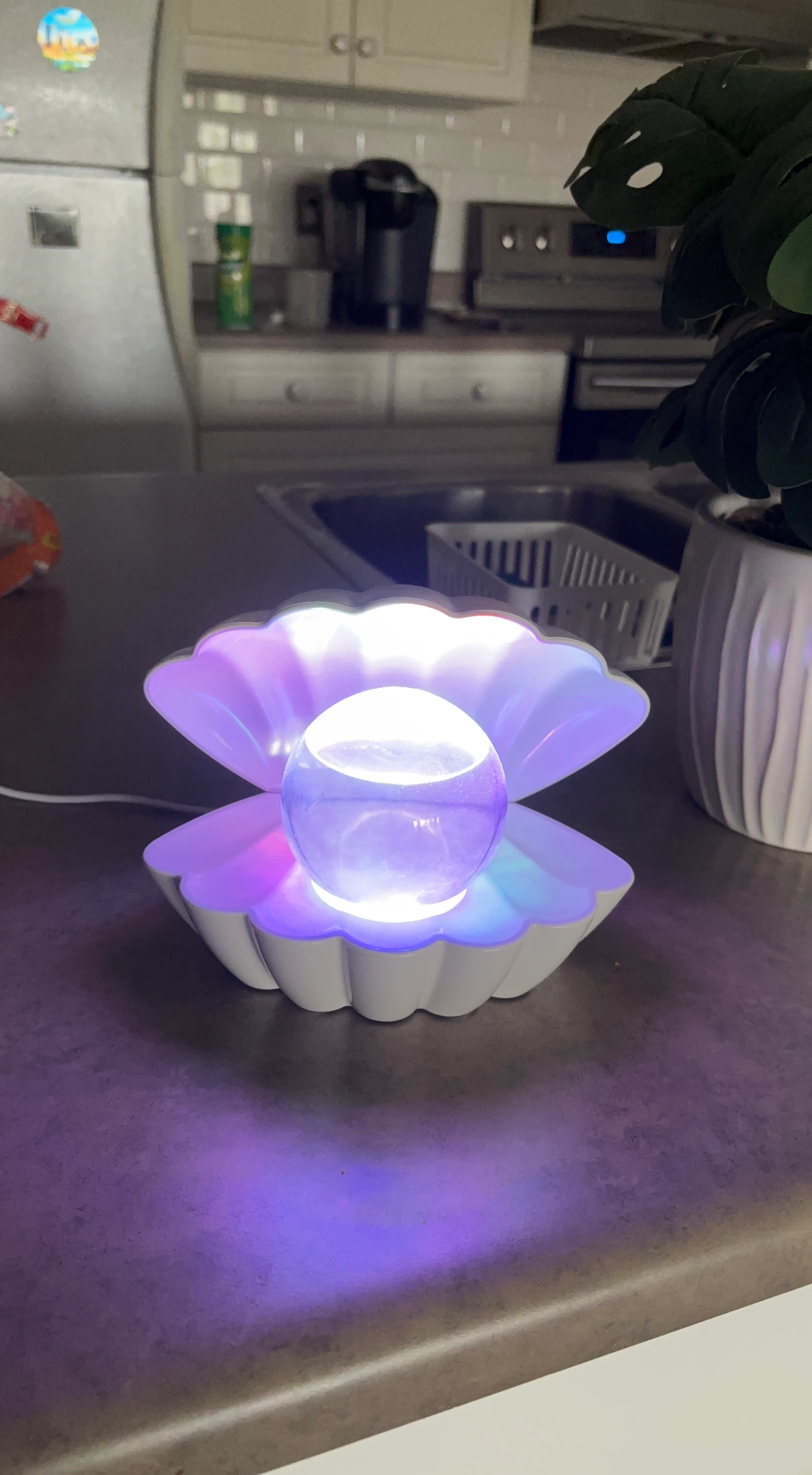 Decorative Seashell Lamp with Crystal Ball