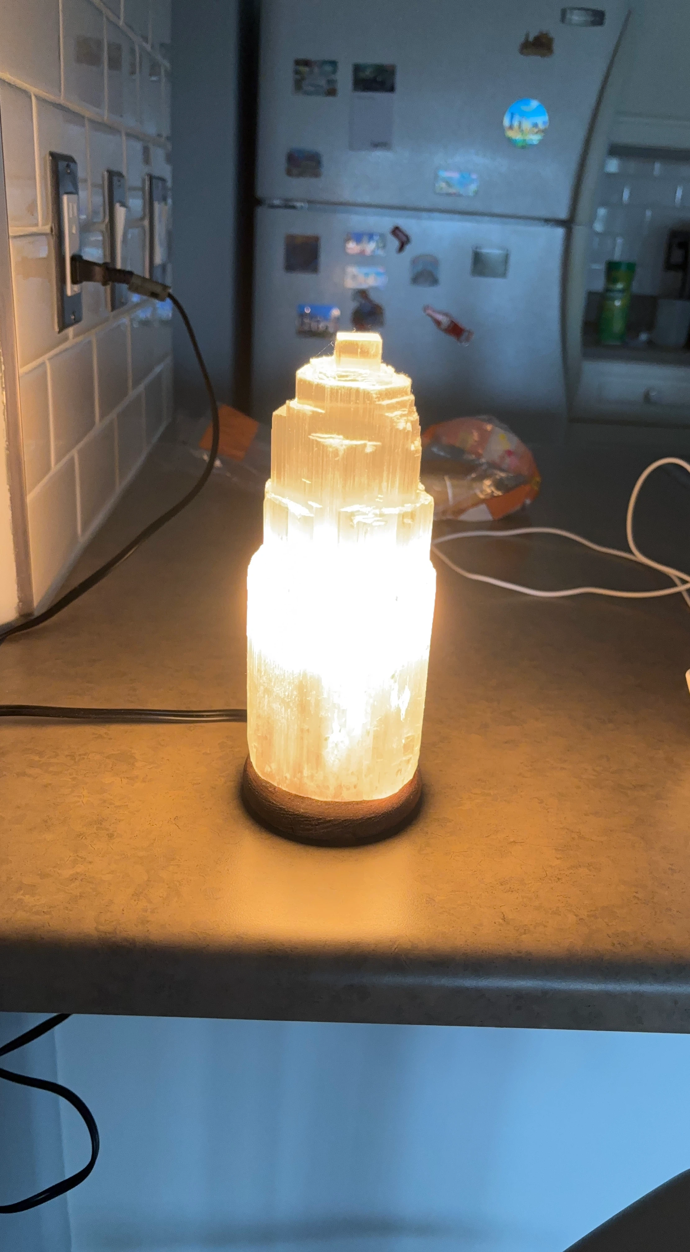 Selenite Lamp