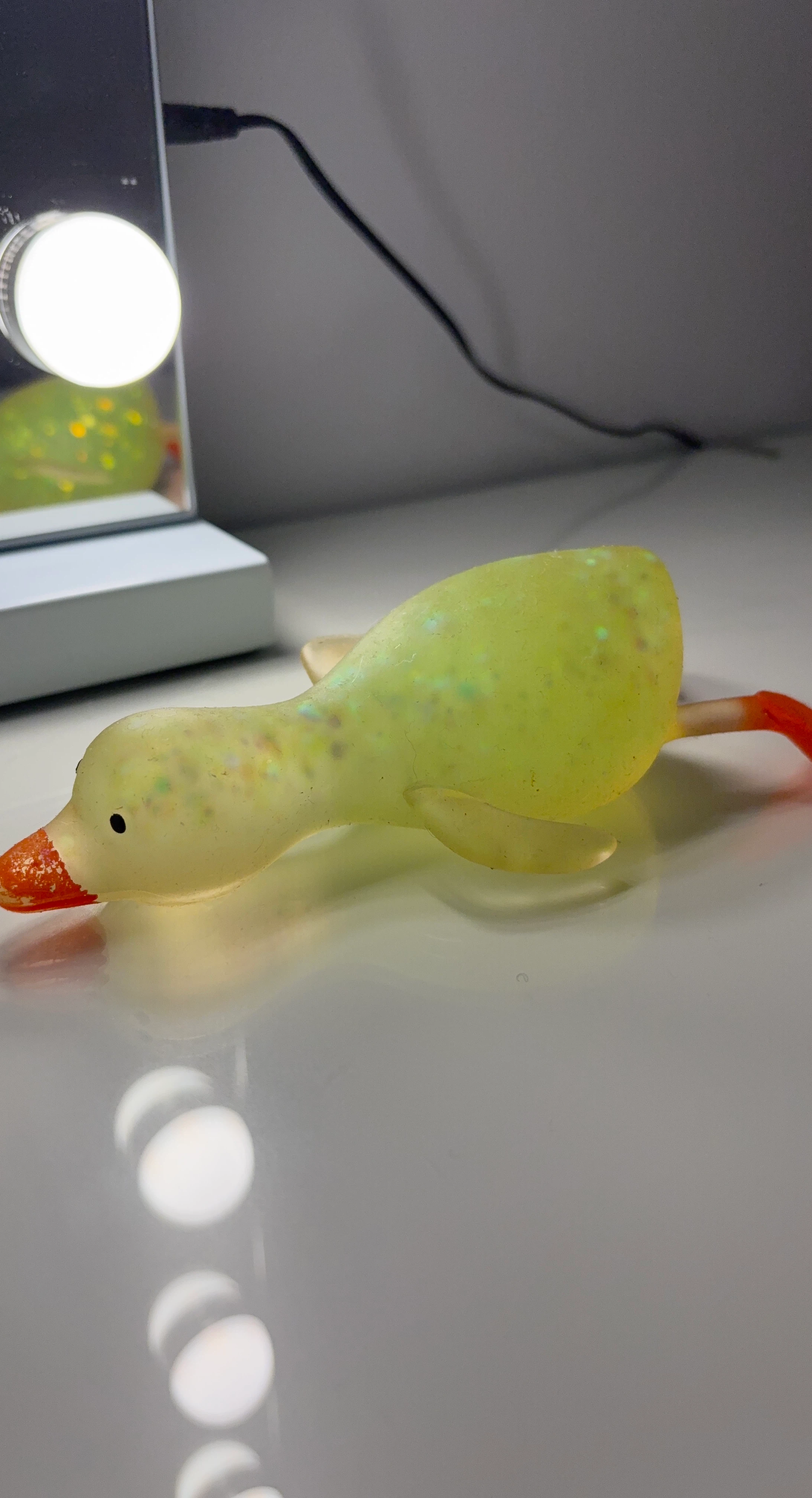 Glittery Yellow Rubber Duck Toy squishy