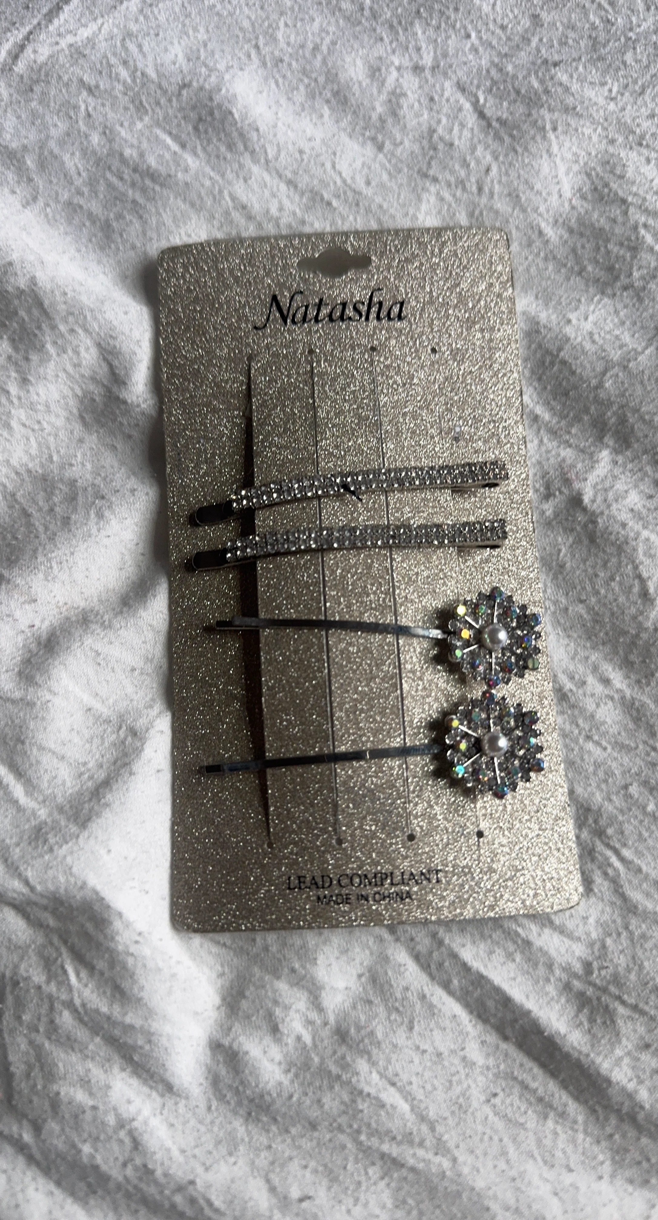 Natasha Rhinestone Hair Pins and Barrettes