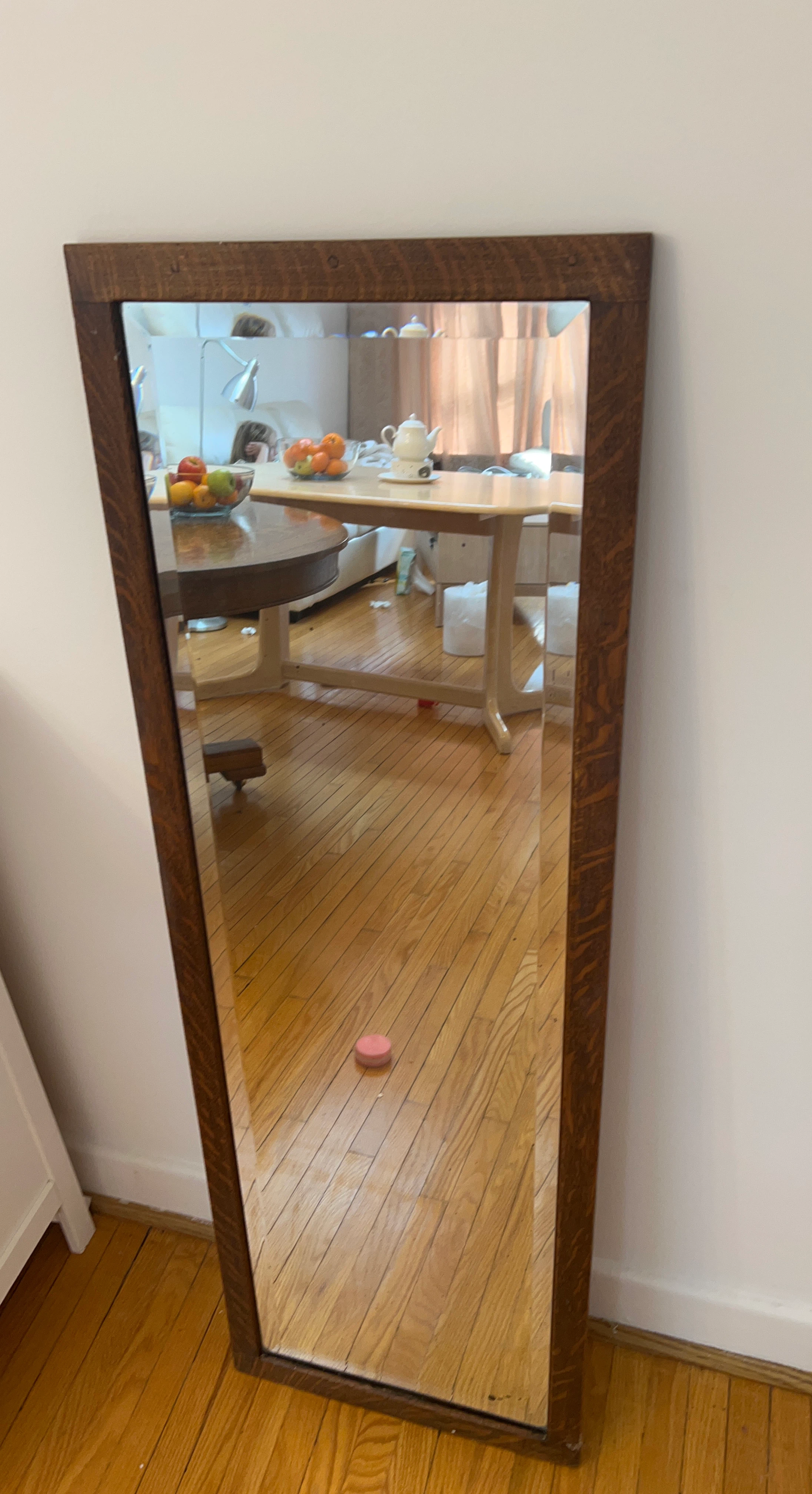 Vintage Oak Framed Mirror