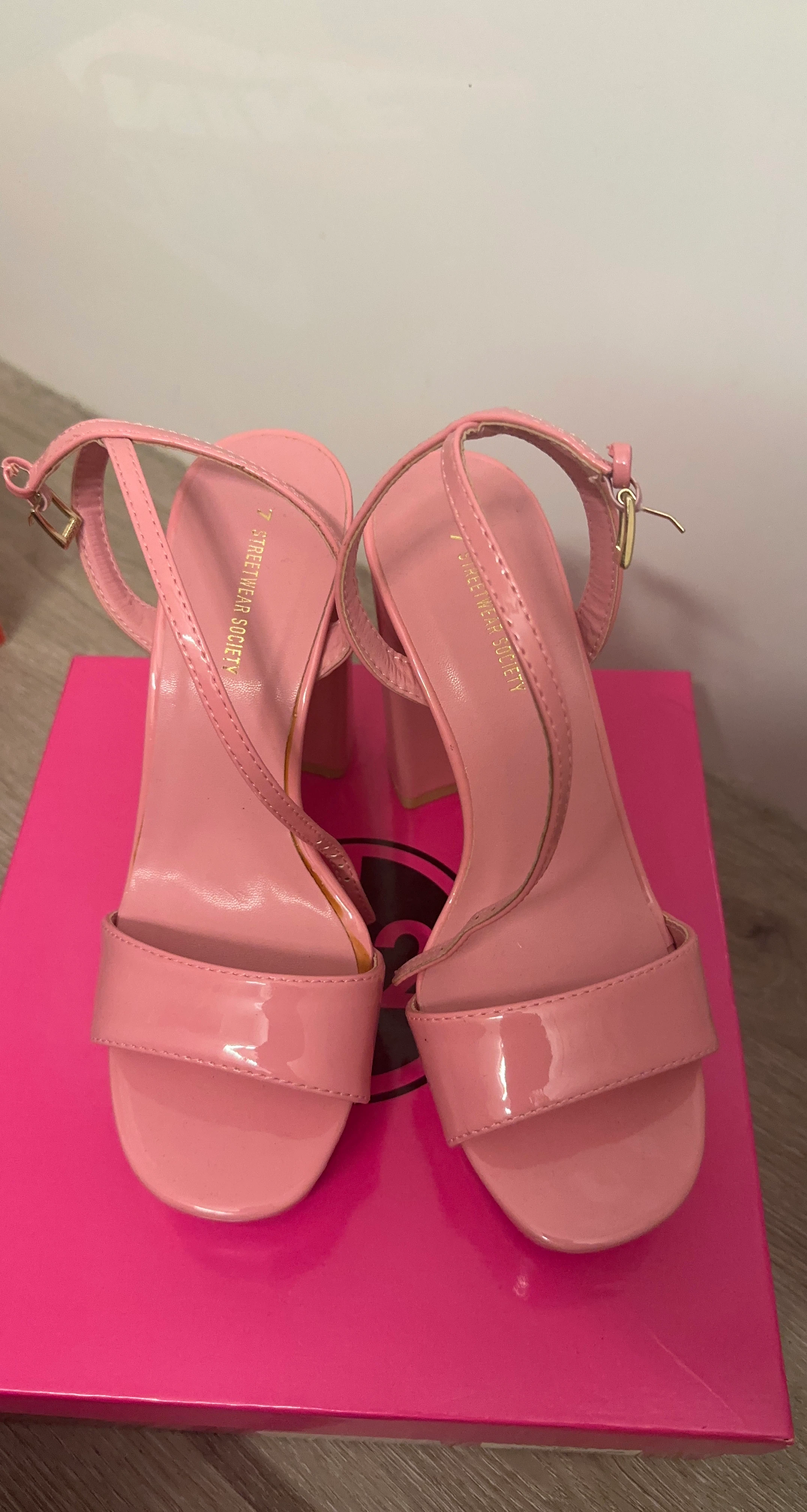 Streetwear Society Pink Block Heels
