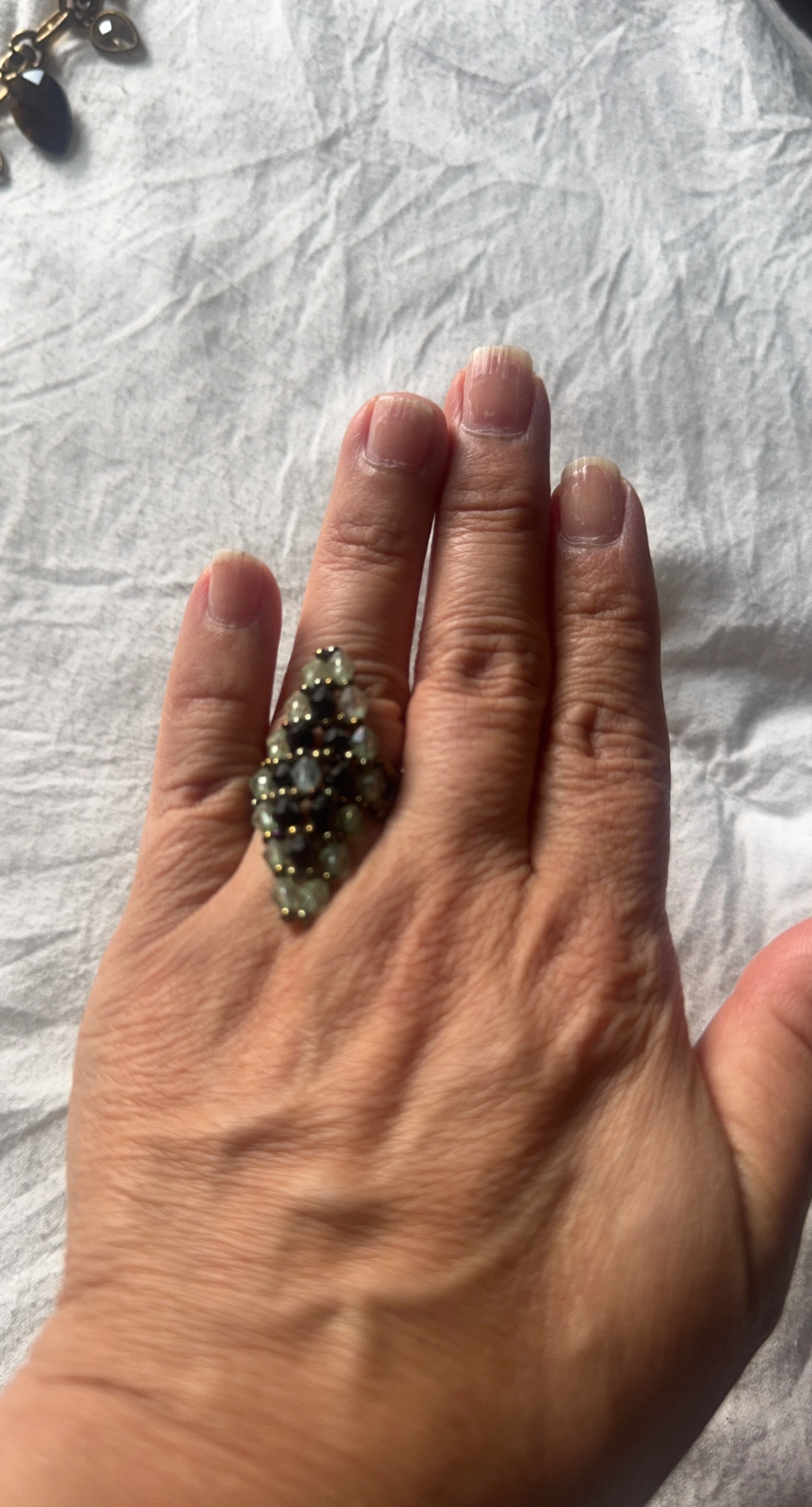 Beaded Statement Ring