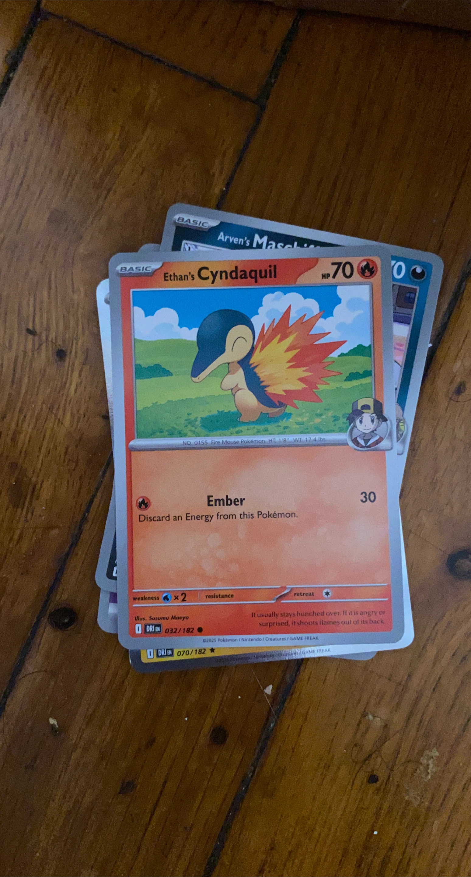 Ethan's Cyndaquil Pokemon Card