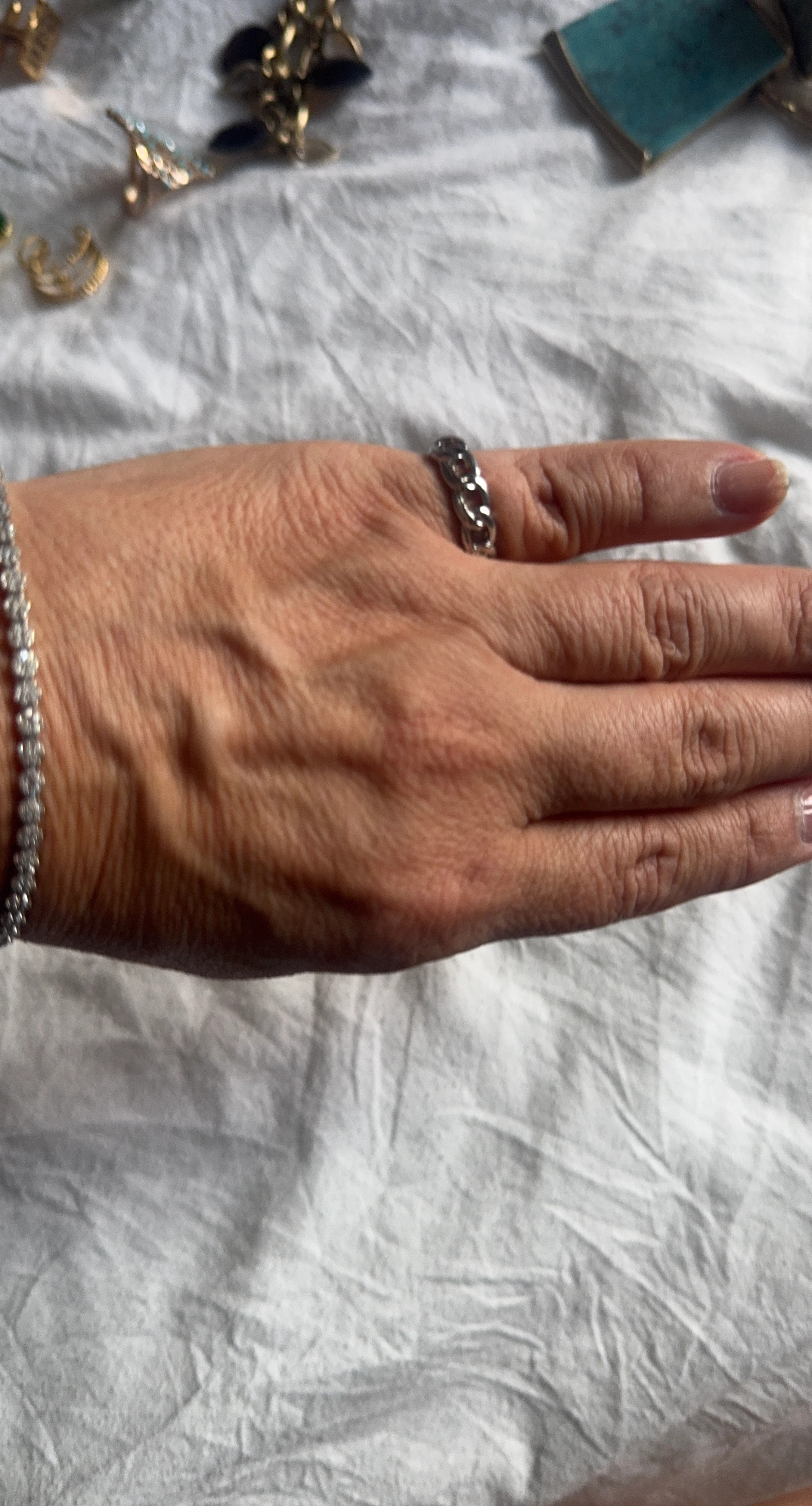 Silver Chain Link Ring