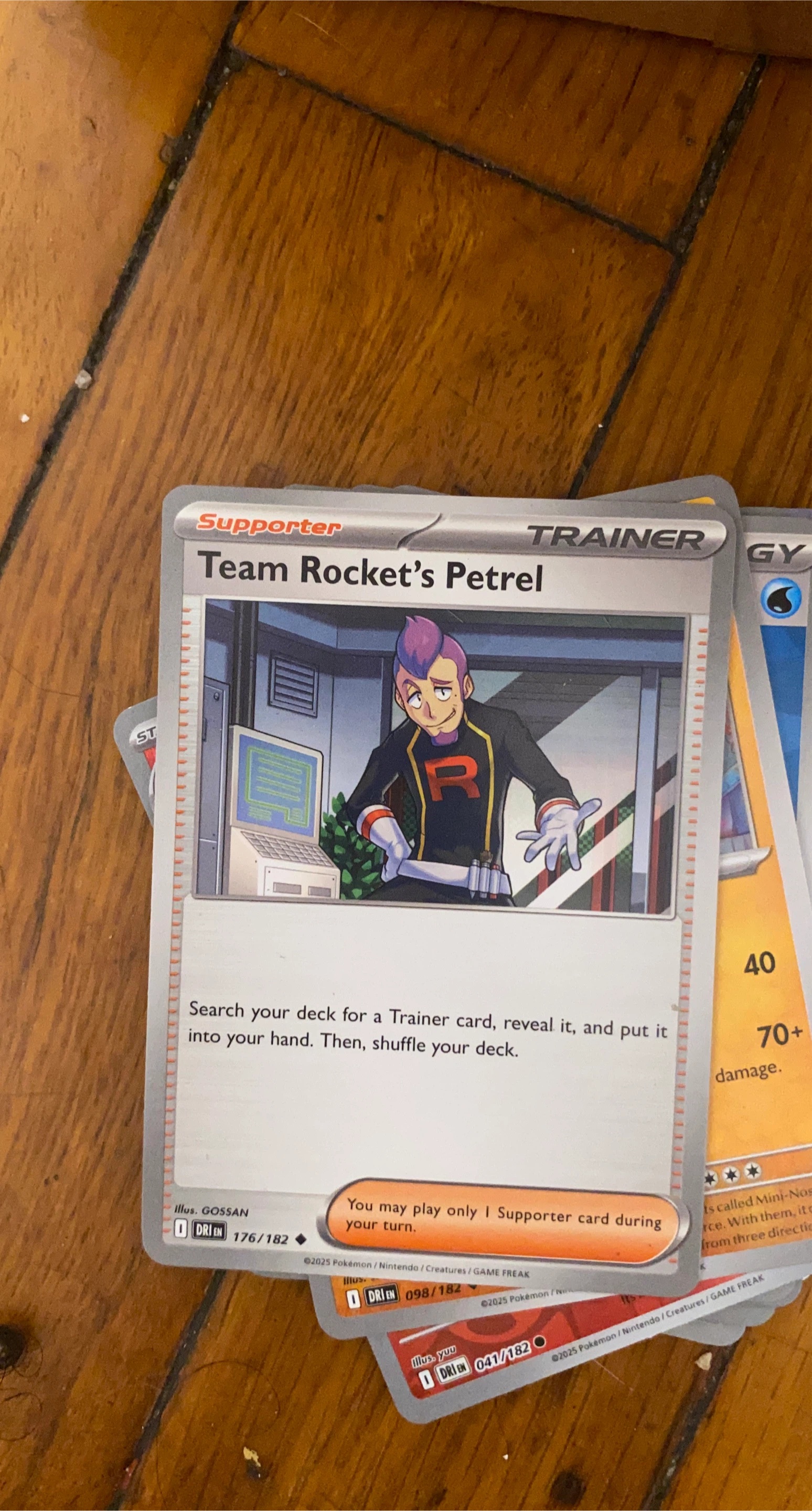 Team Rocket's Petrel Trainer Card