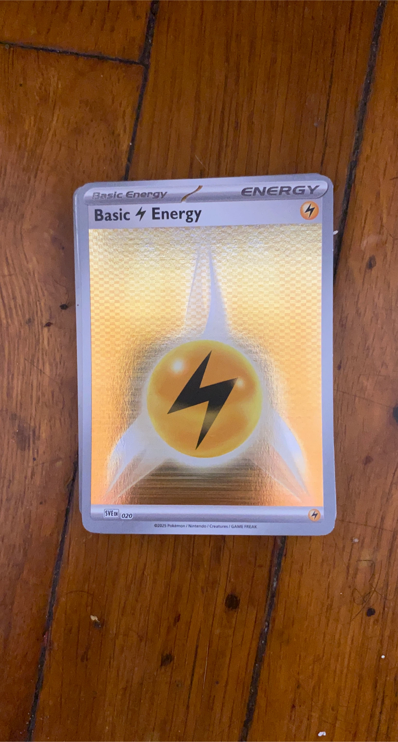 Pokemon Basic Lightning Energy Card SVEEN 020