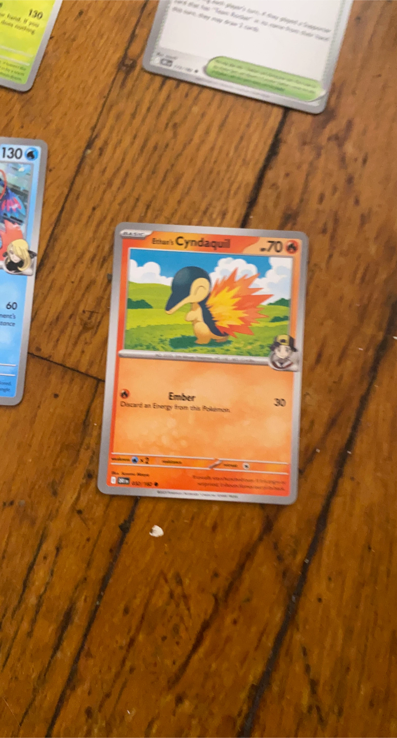 Ethan's Cyndaquil Pokemon Card