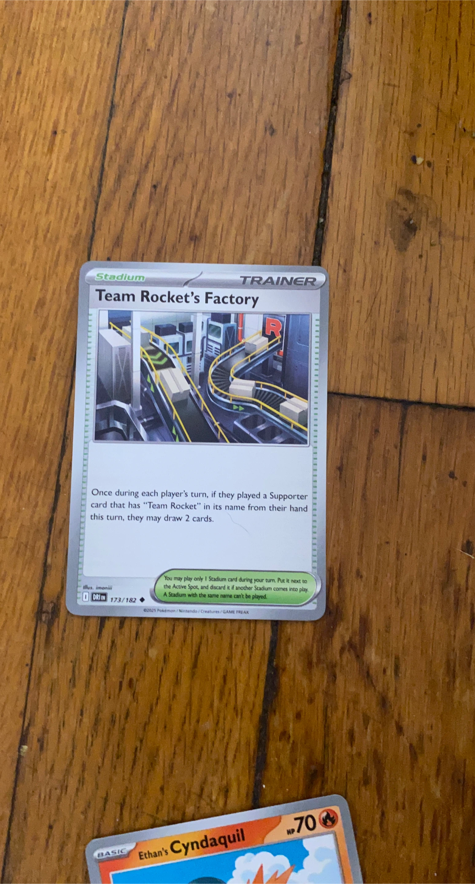 Pokemon Team Rocket's Factory Trainer Card