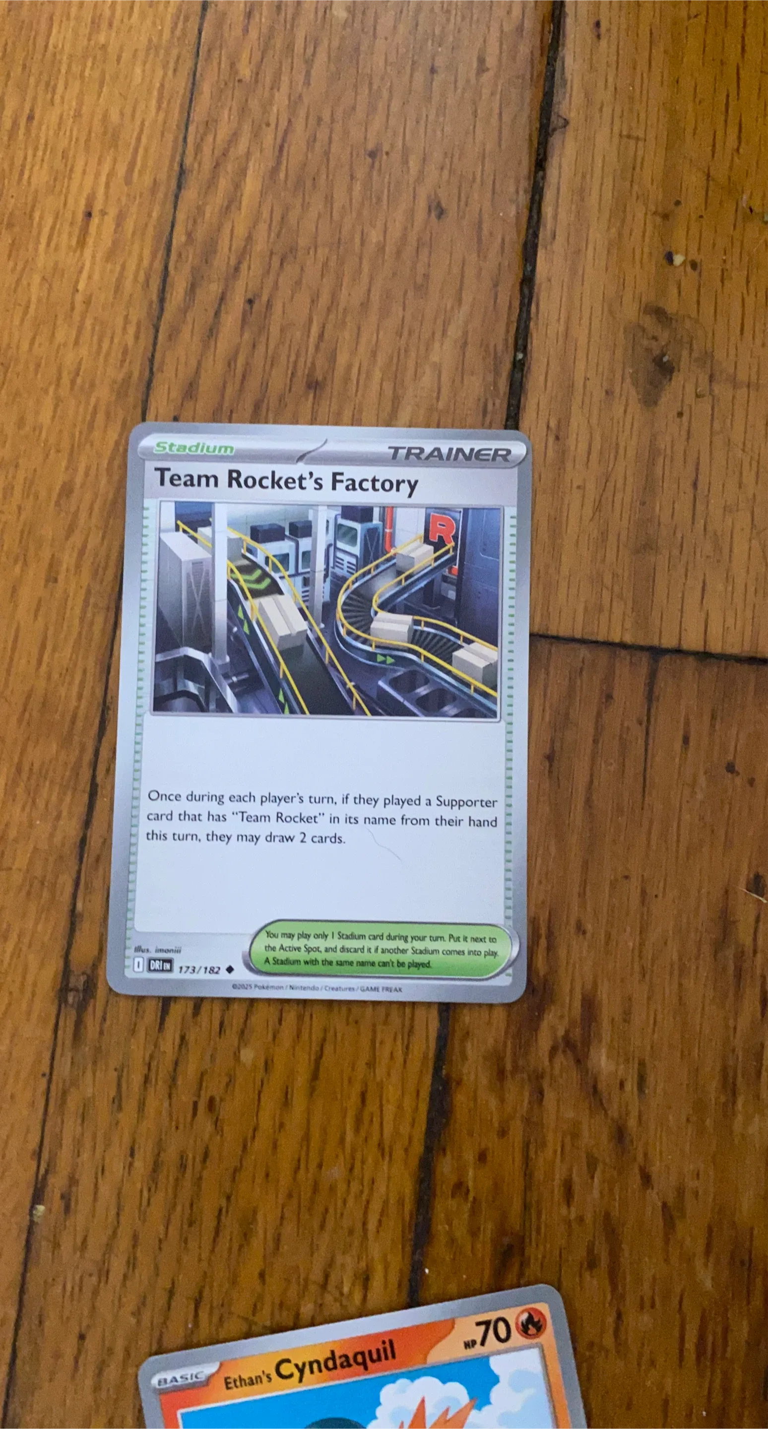 Pokemon Team Rocket's Factory Trainer Card