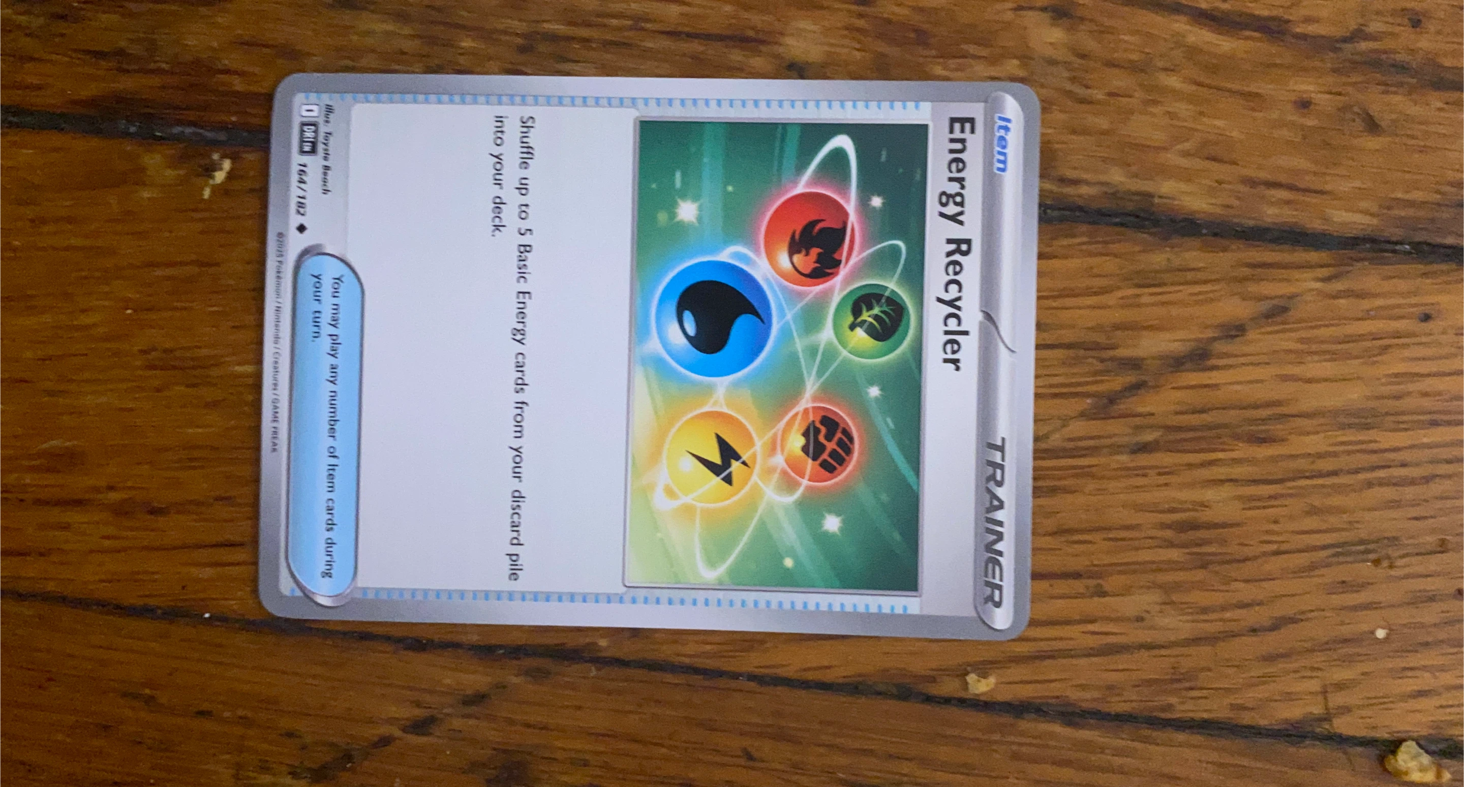Pokemon TCG Energy Recycler Trainer Card