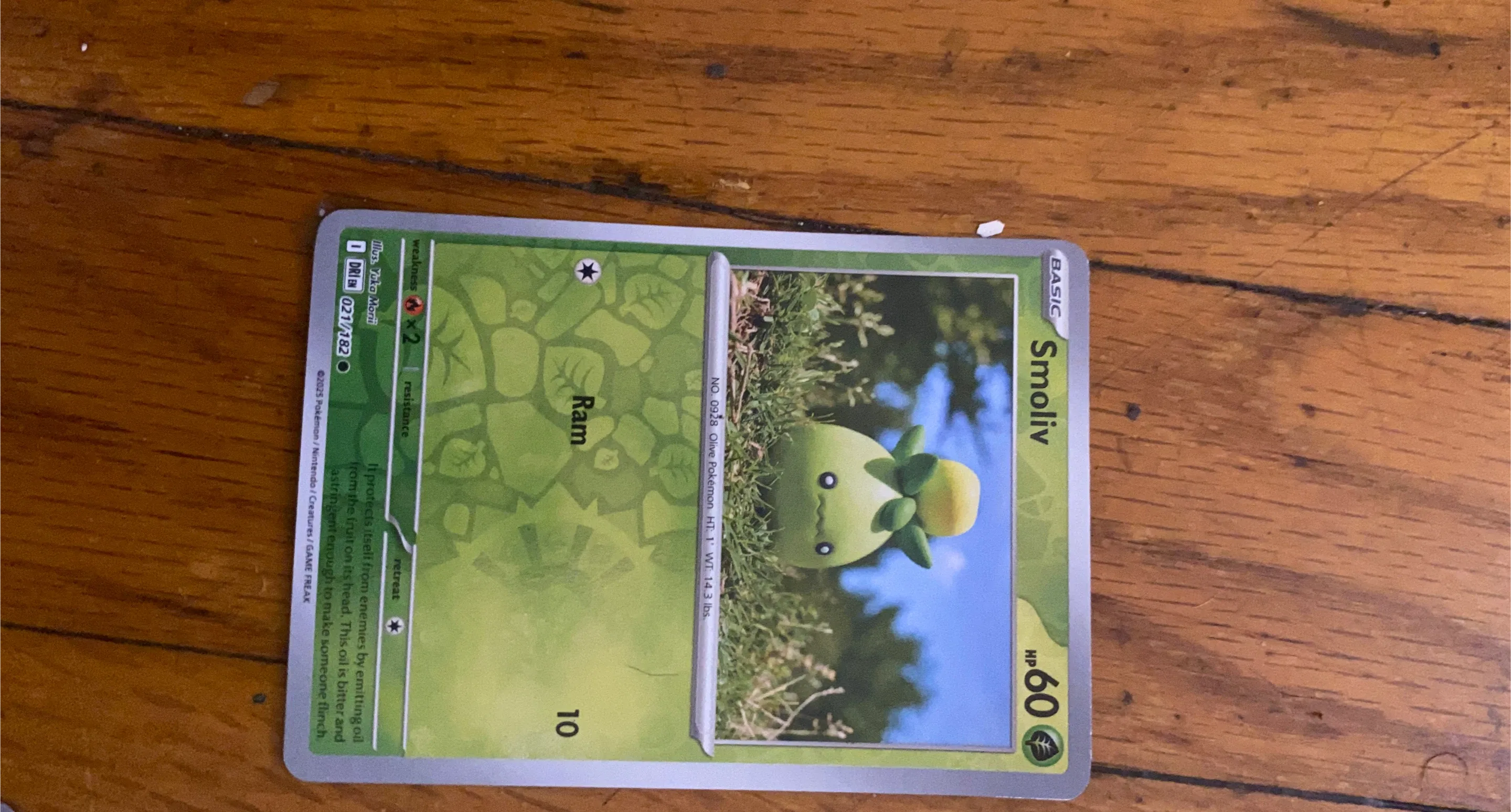 Smoliv Pokemon Trading Card