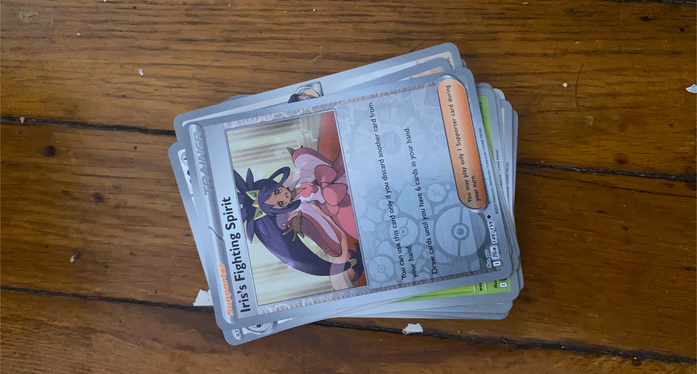 Pokemon Iris's Fighting Spirit Trainer Card