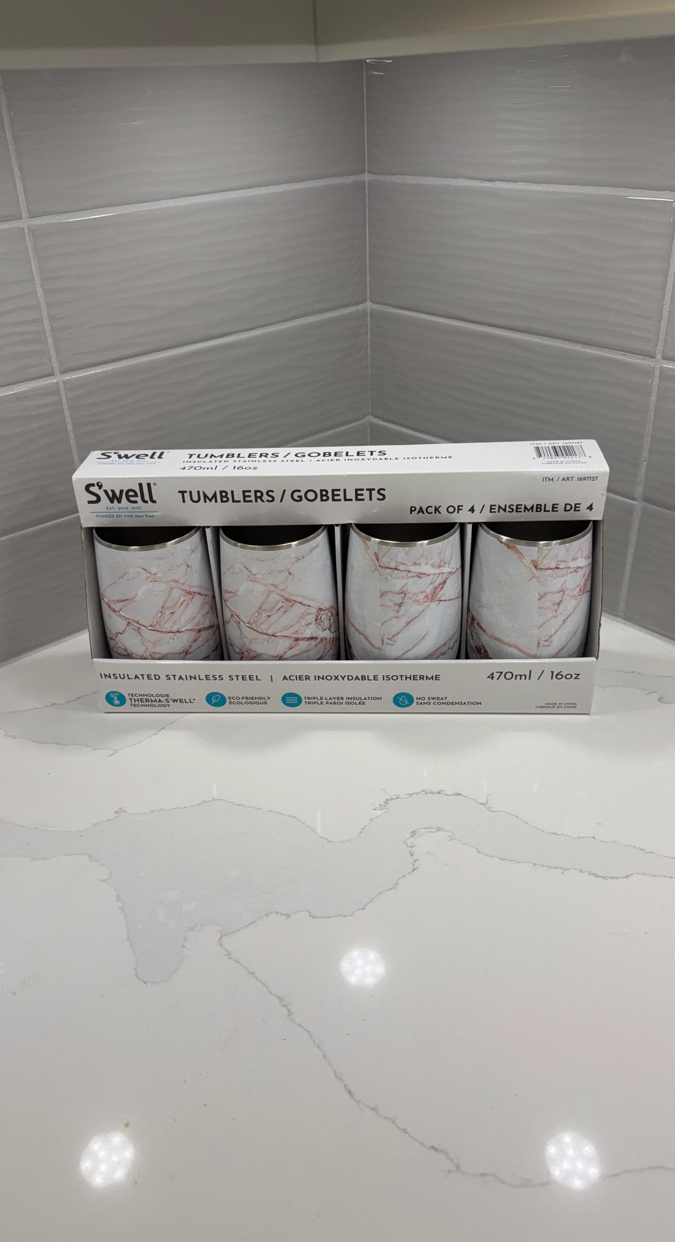 S'well Insulated Stainless Steel Tumblers - Pack of 4
