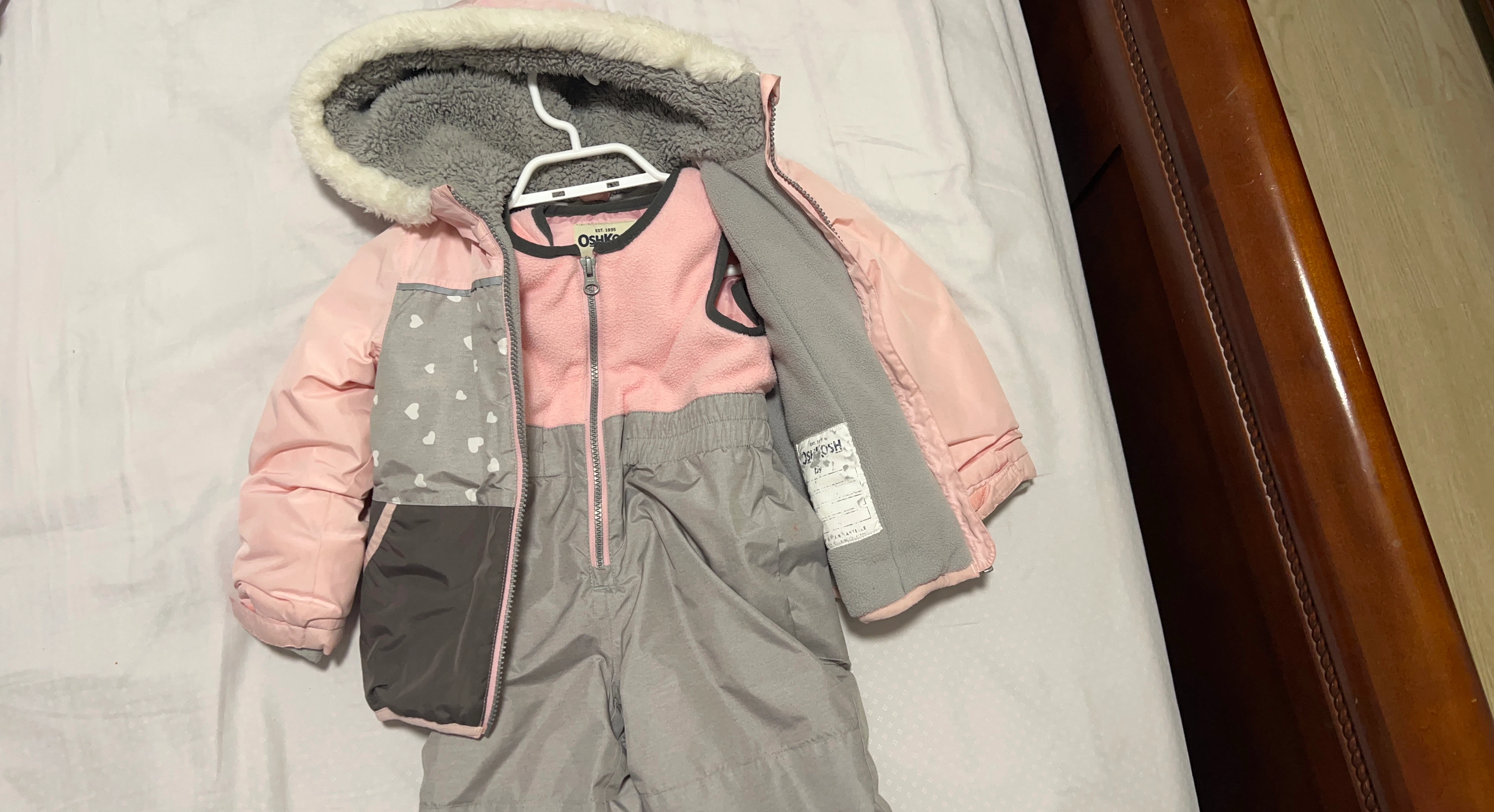OshKosh B'gosh Pink and Gray Winter Snowsuit - photo 2