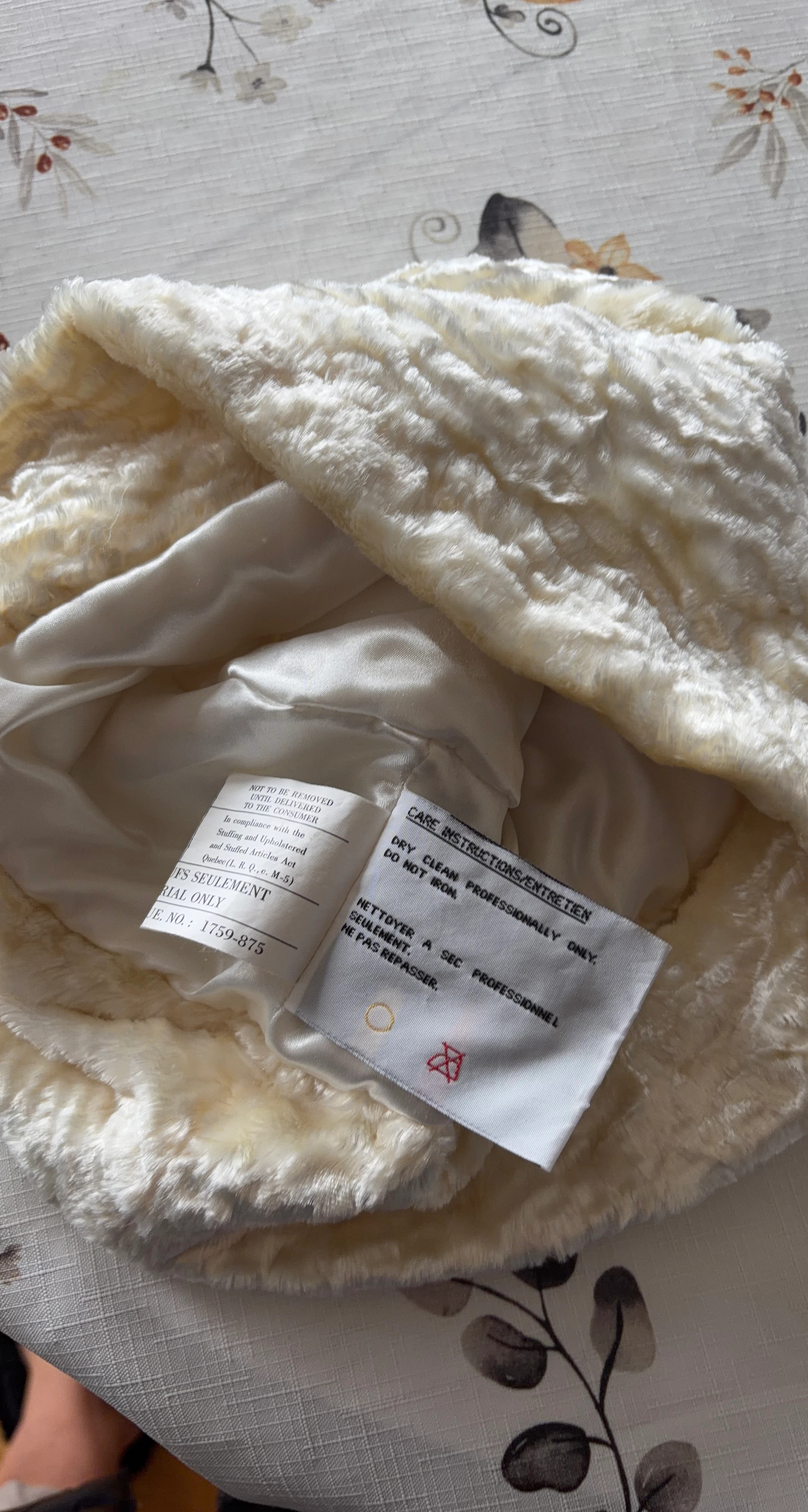 Cream Faux Fur Hat