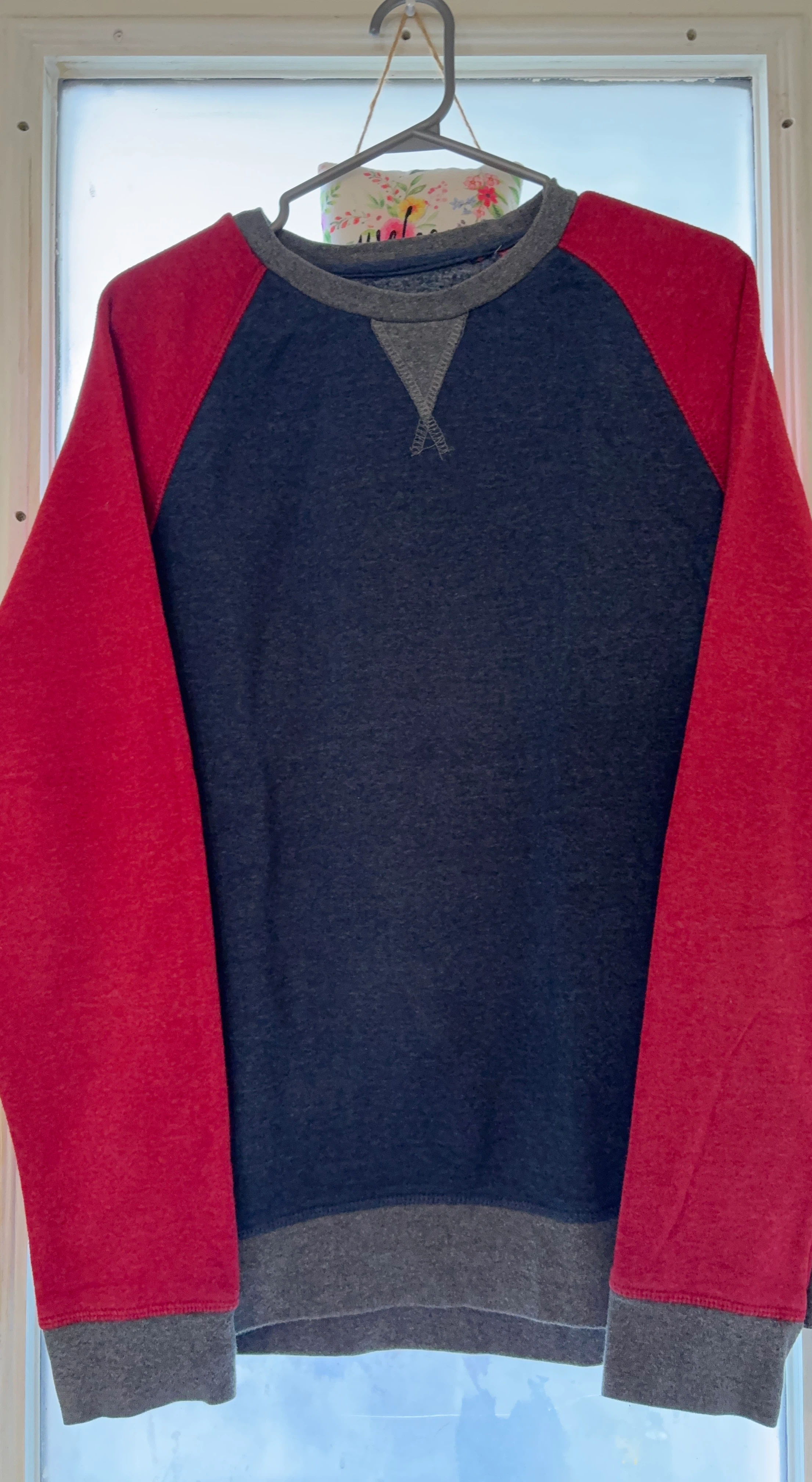 Red and Navy Baseball Sweatshirt