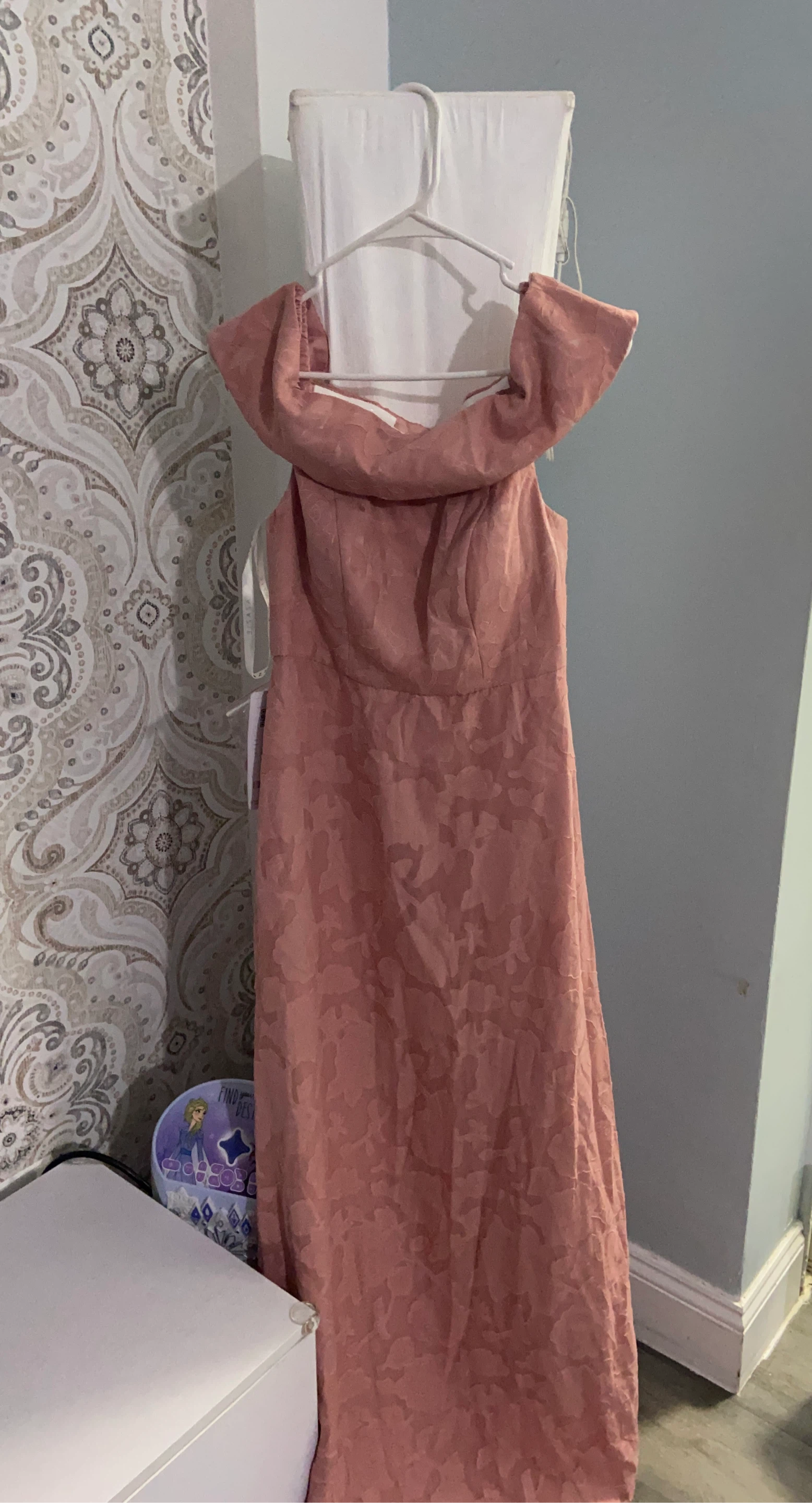 Pink Textured Midi Dress