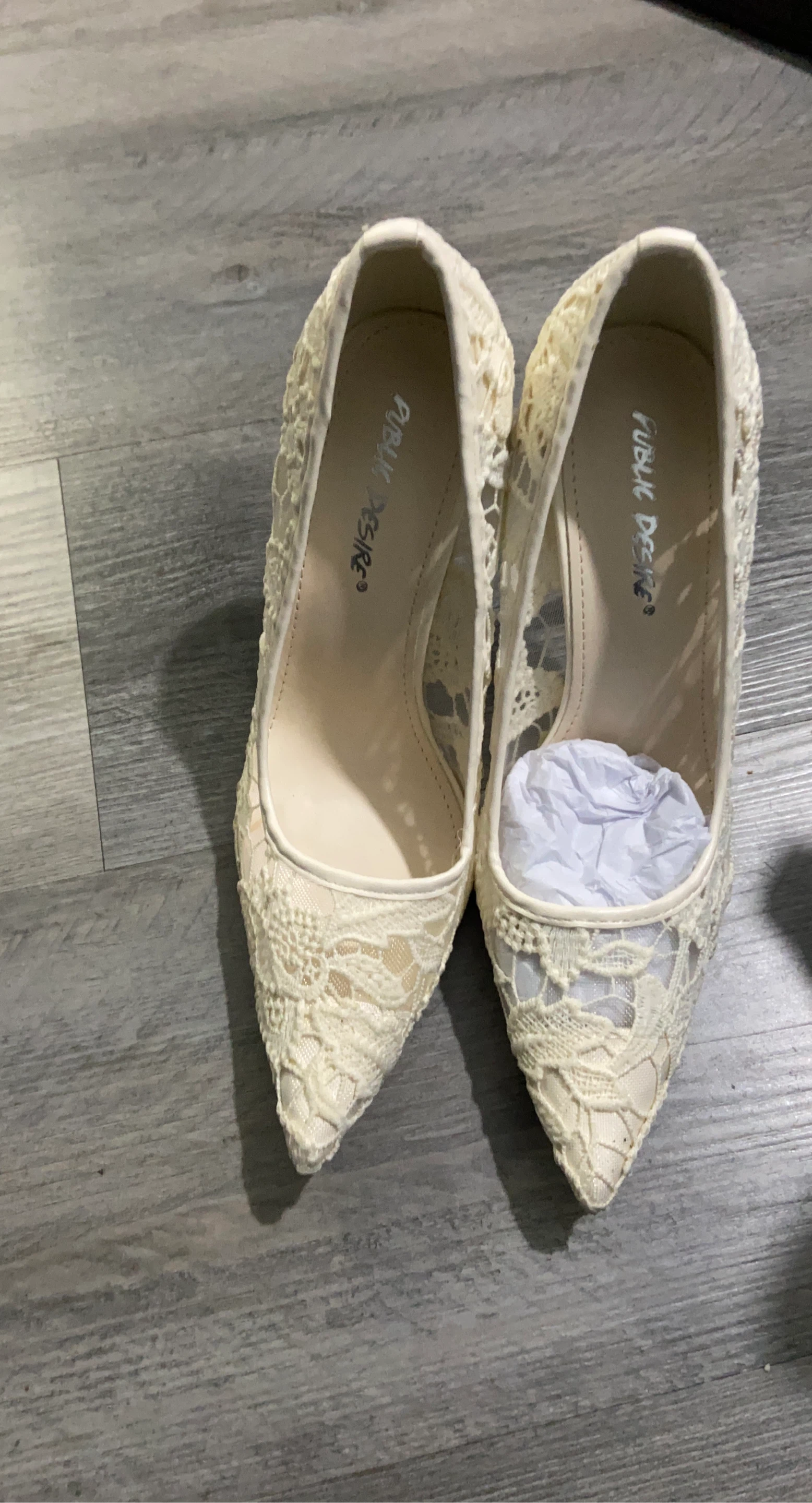 Public Desire Lace Heels - Size 5
