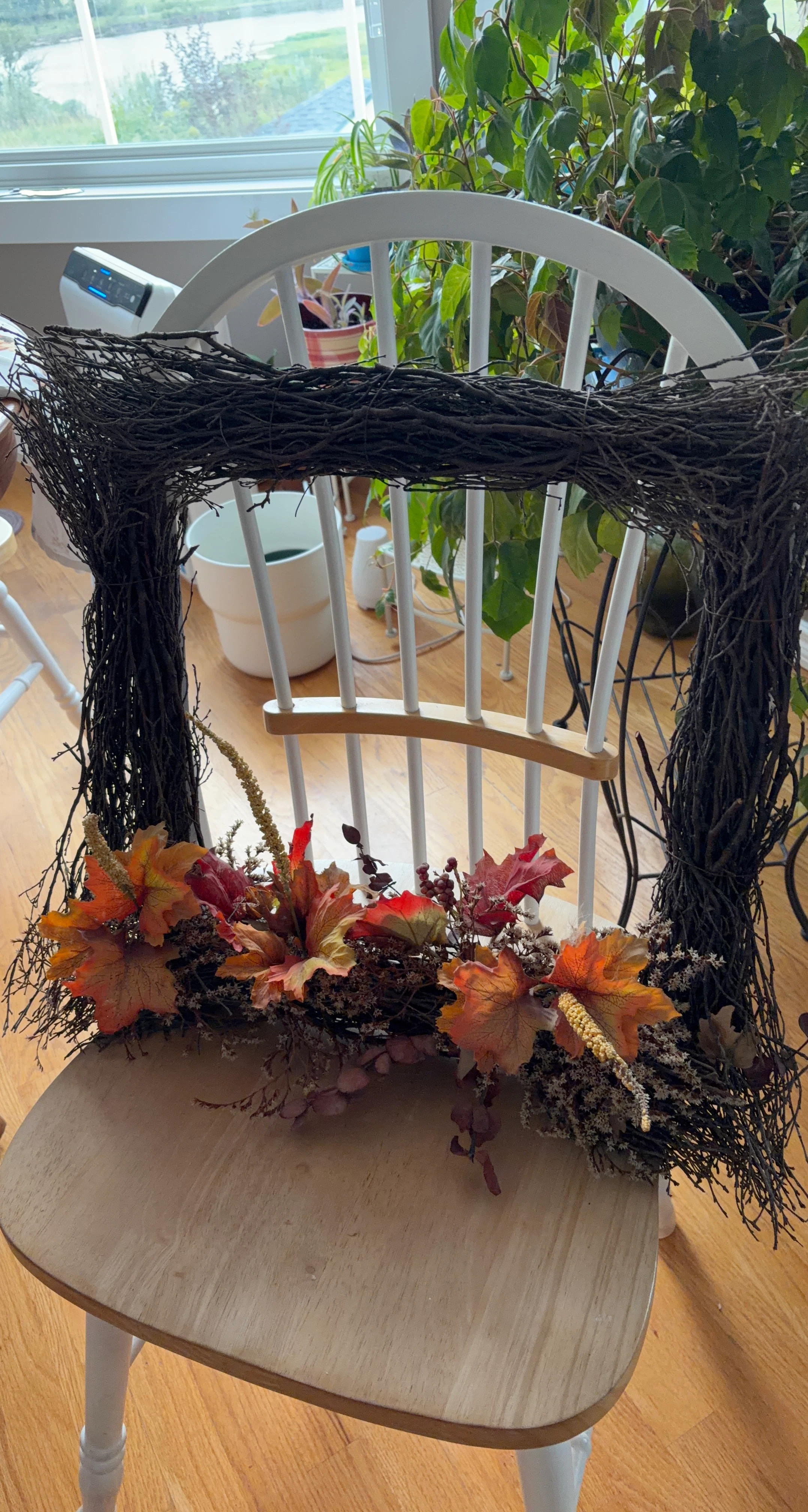 Square Autumn Twig Wreath