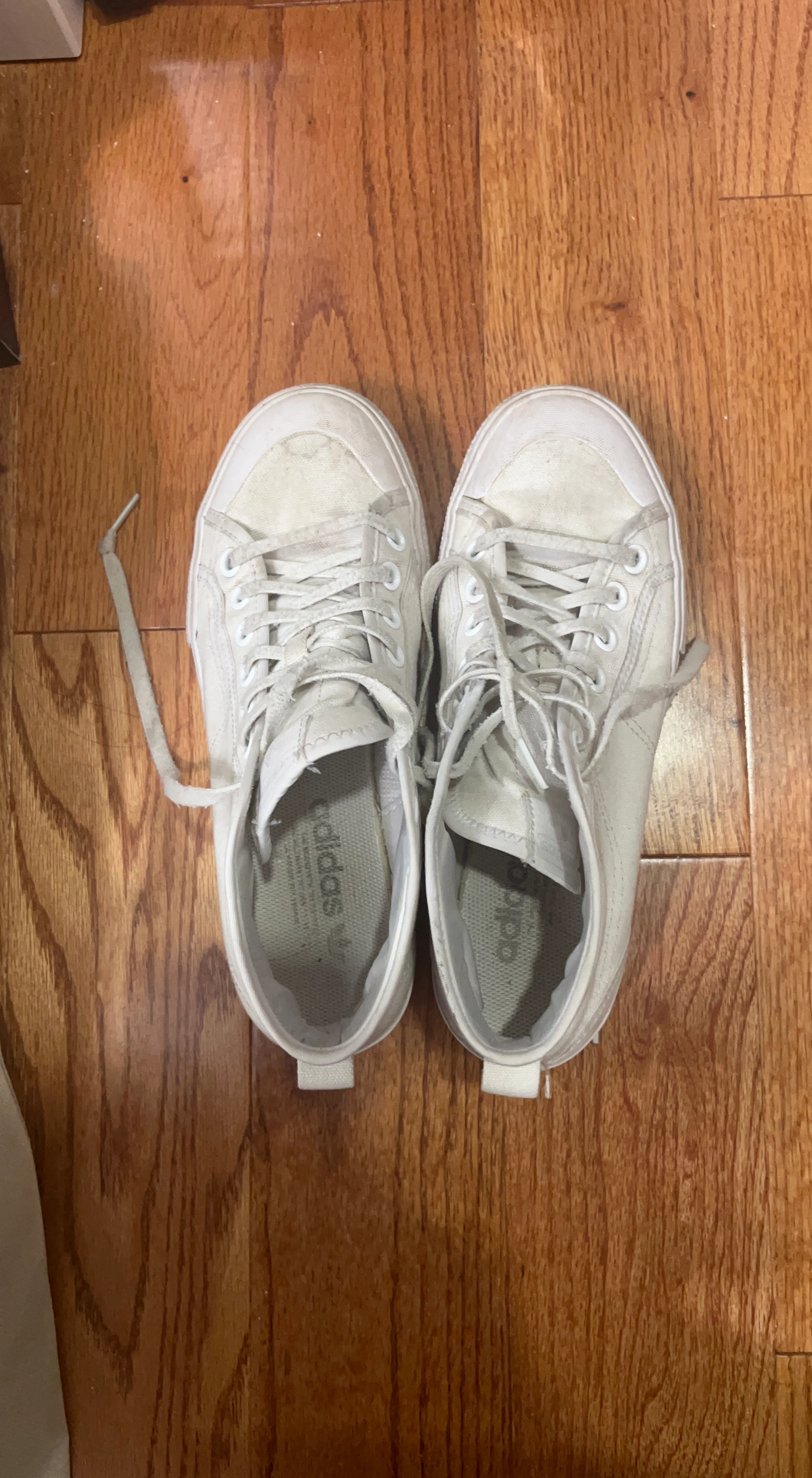 Adidas White High-Top Canvas Sneakers