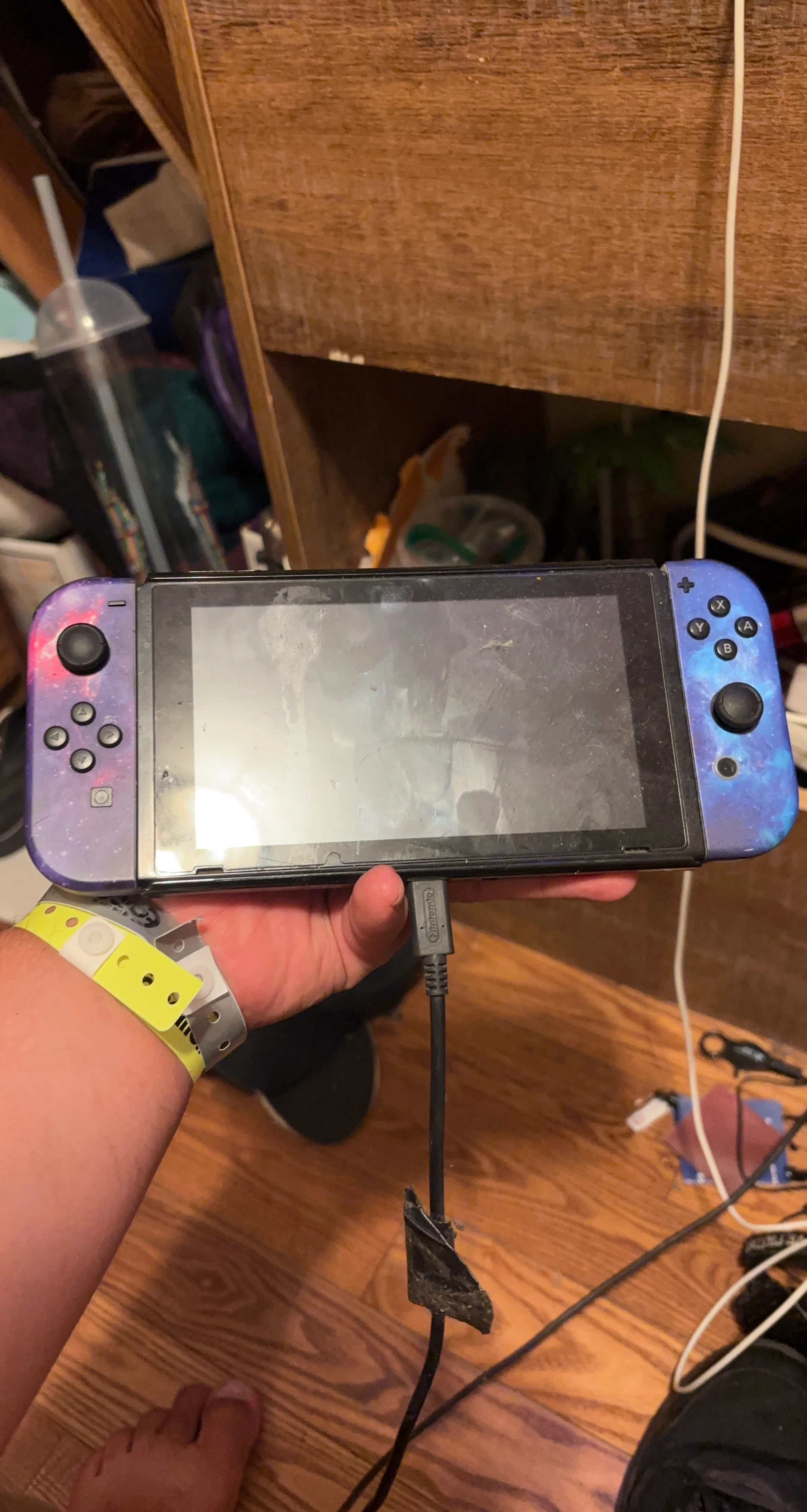 Nintendo Switch with Custom Galaxy Joy-Cons