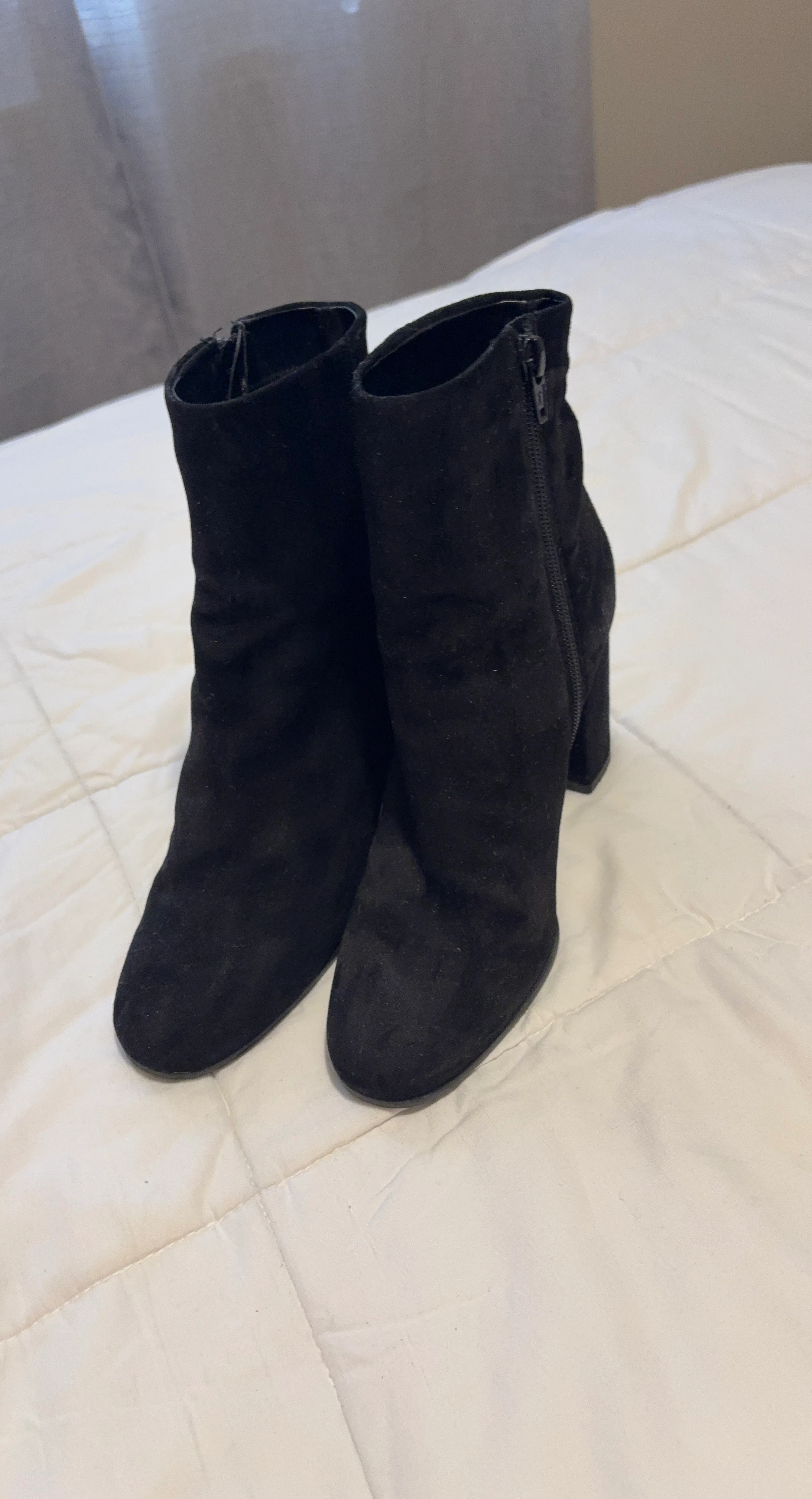 Black Suede Ankle Boots Aldo