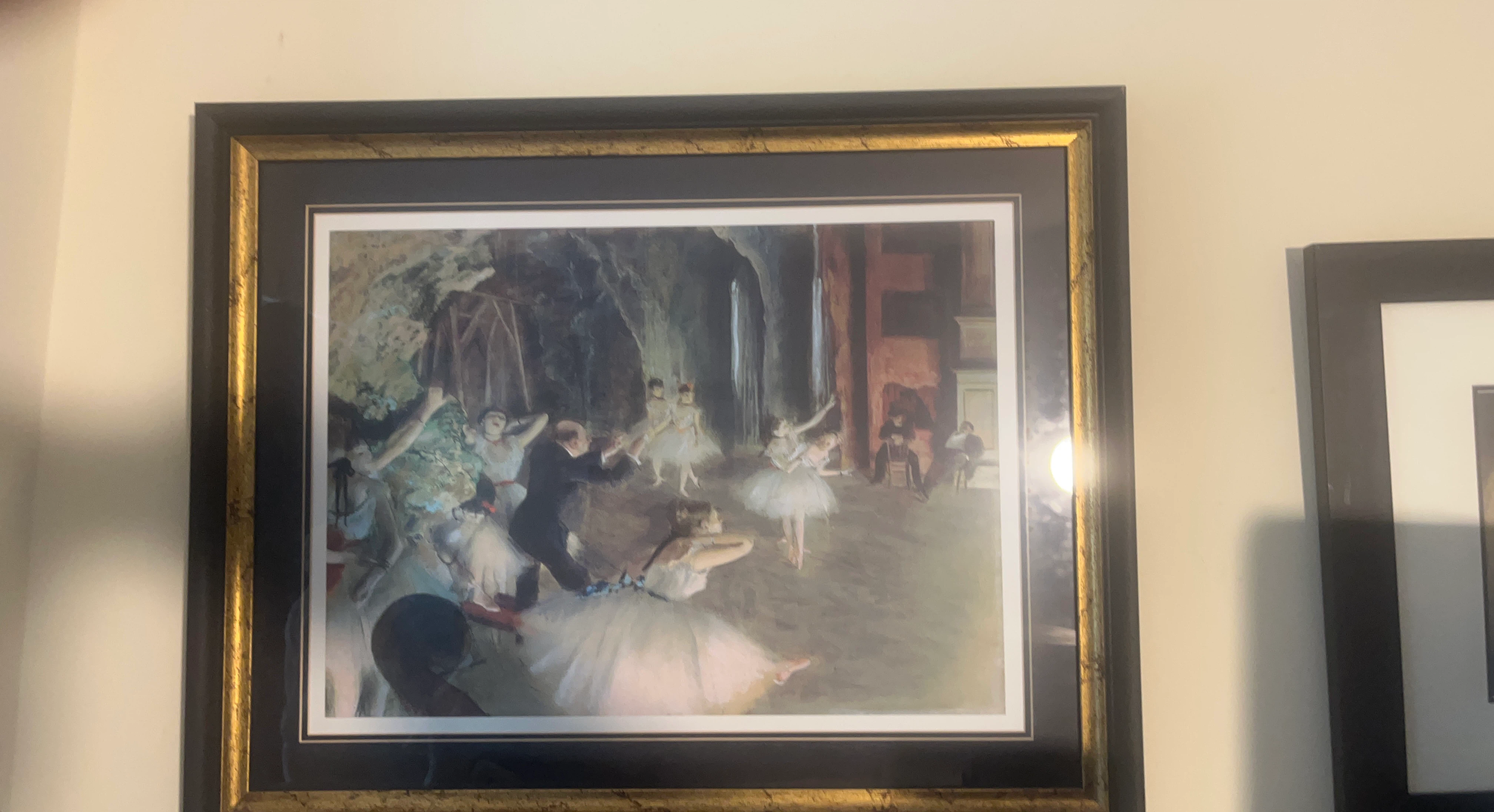Edgar Degas Ballet Rehearsal Framed Print