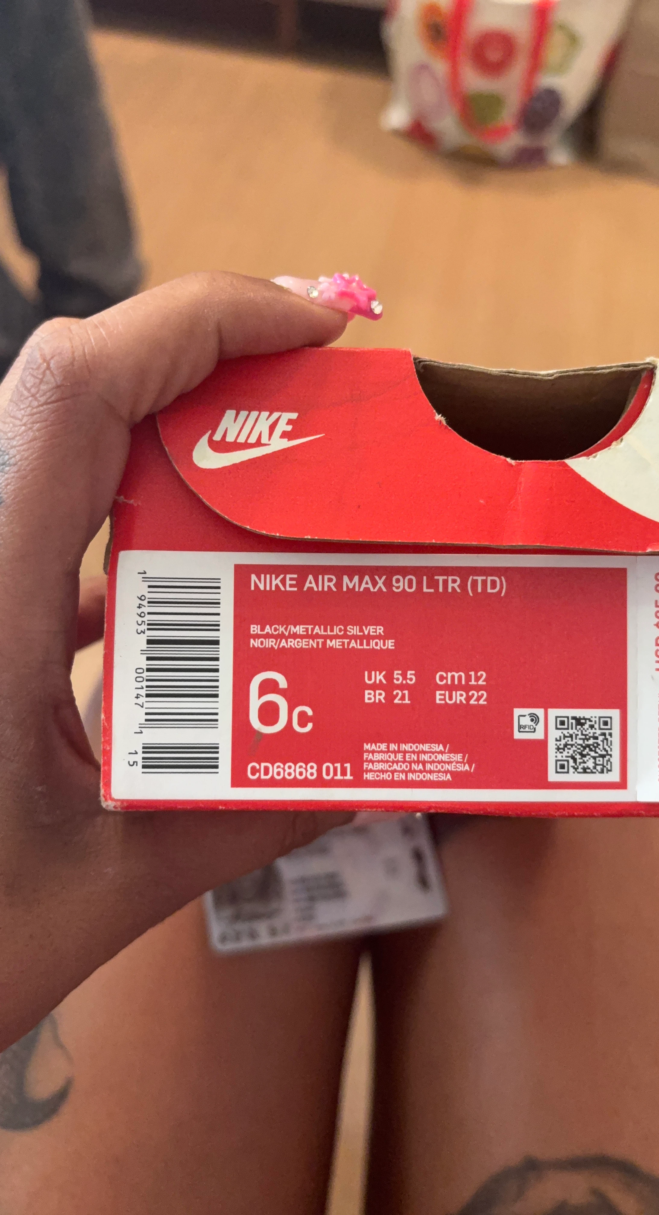 Nike Air Max 90 LTR (TD) Toddler Shoes Size 6c