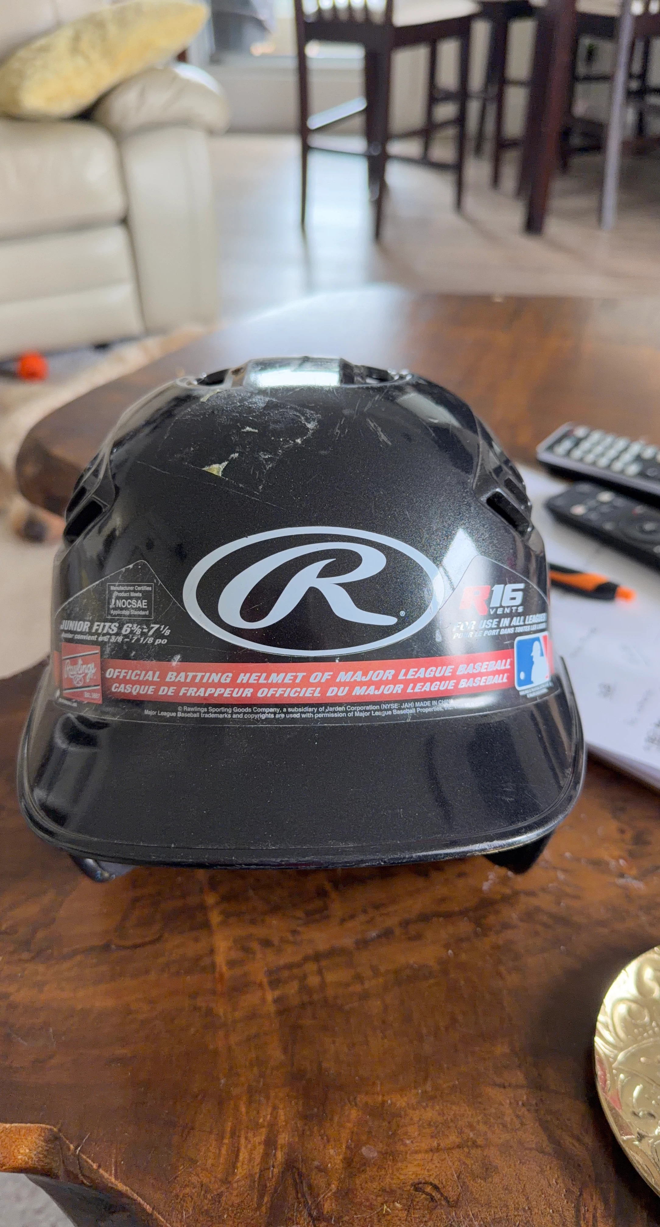 Rawlings Junior Batting Helmet - Black
