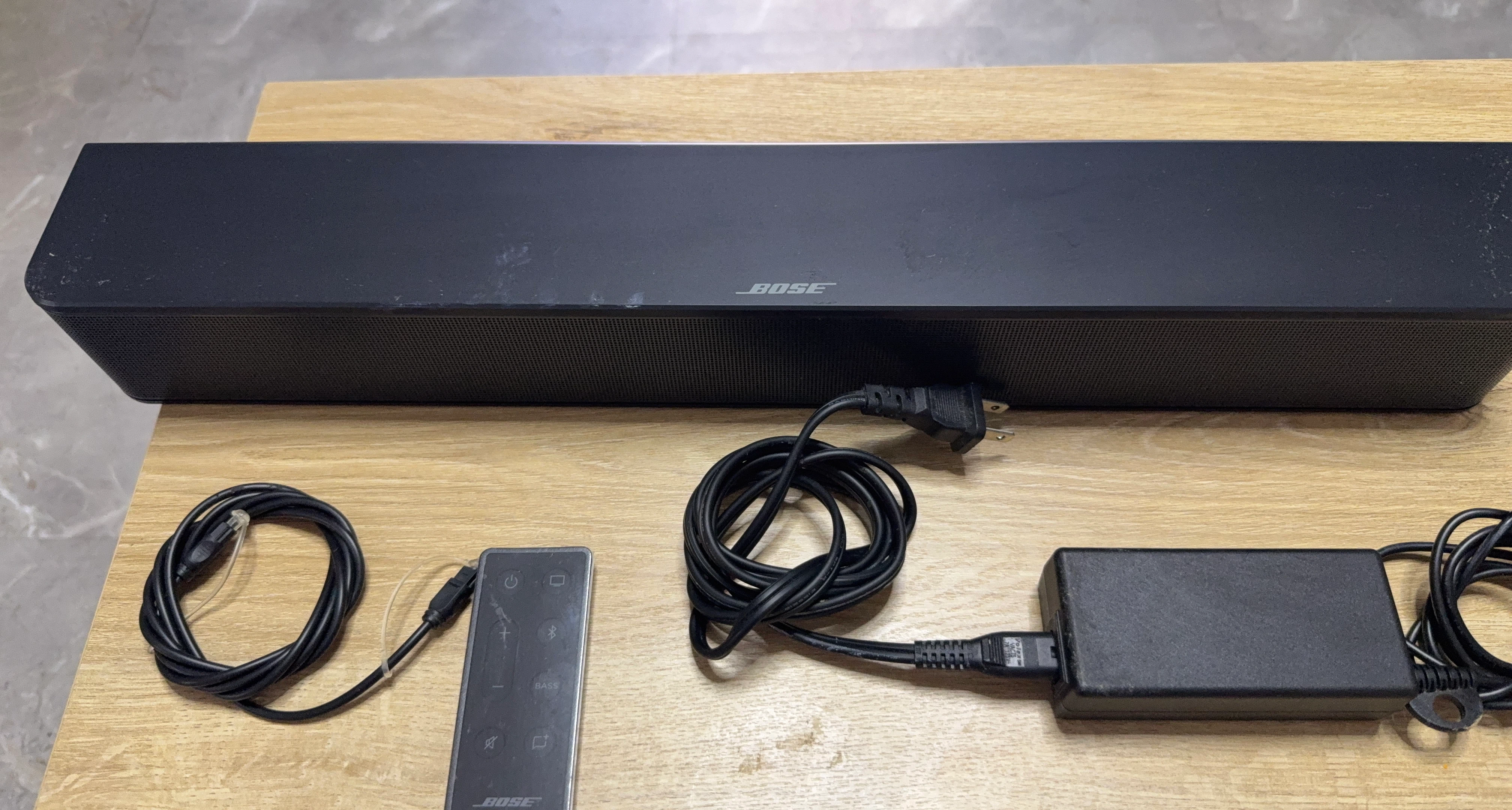 Bose Soundbar with Remote and Power Adapter