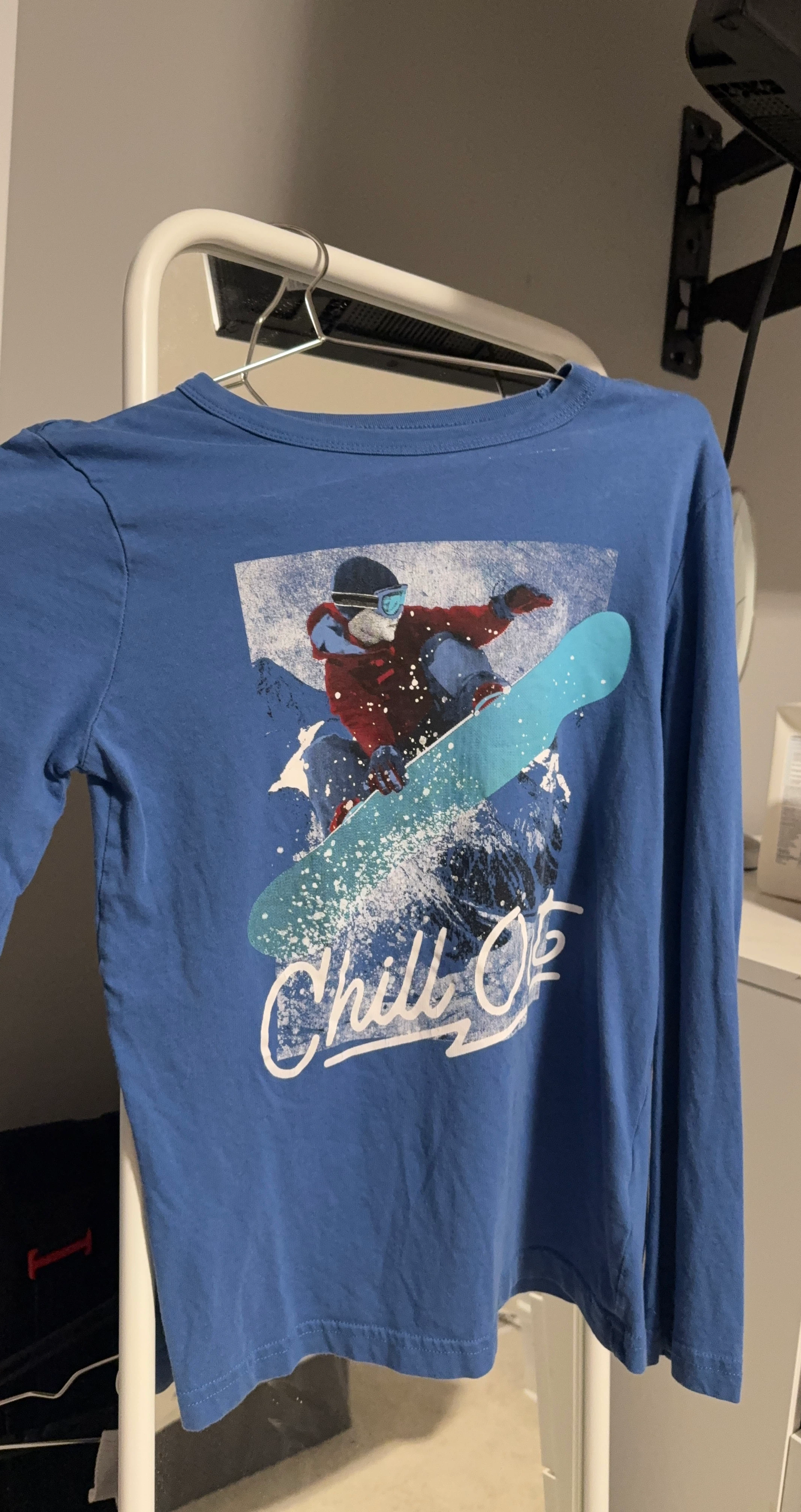 Blue Chill Out Graphic Long Sleeve Shirt 14y.o