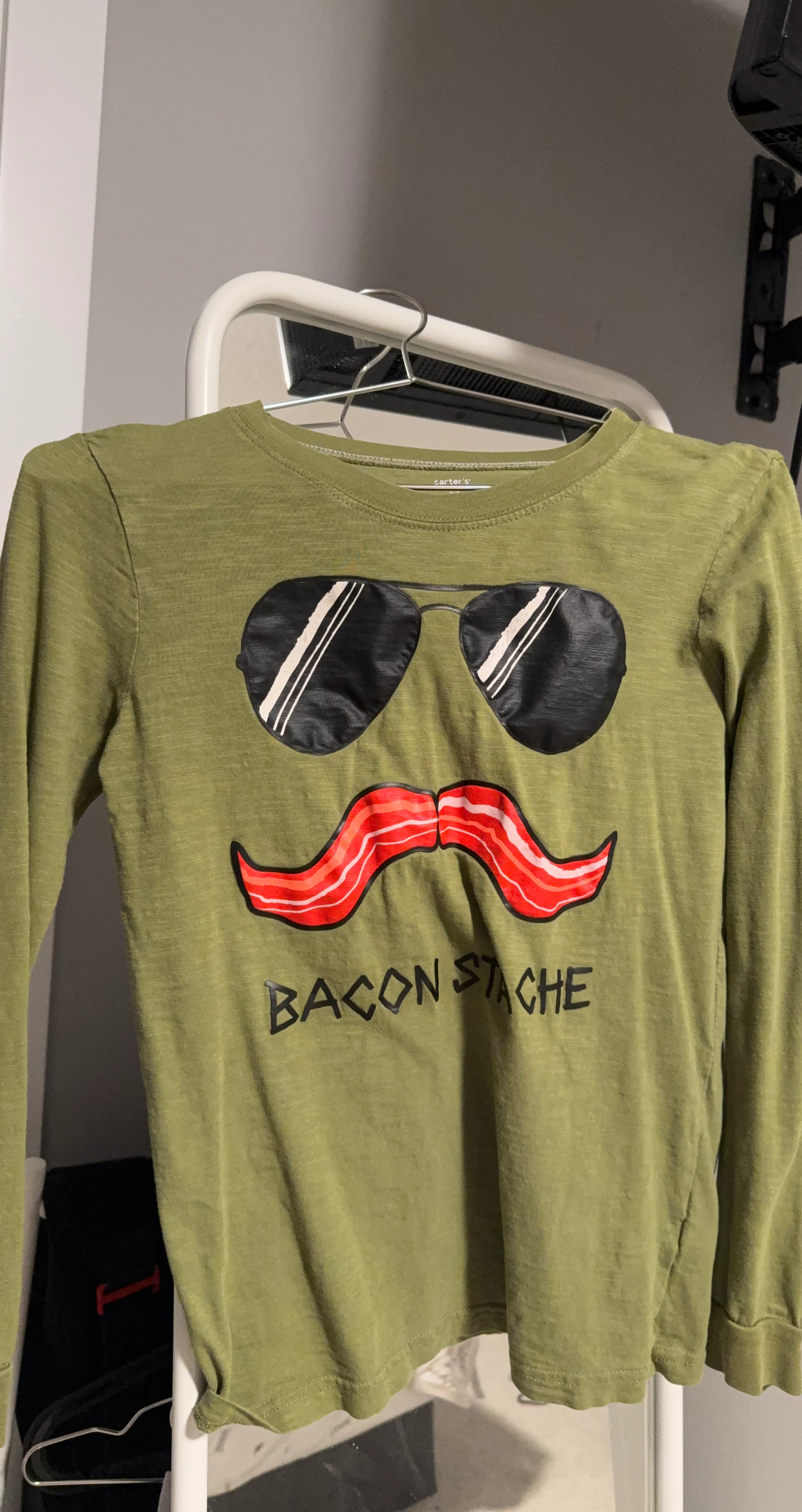 Carter's Bacon Stache Long Sleeve Shirt
