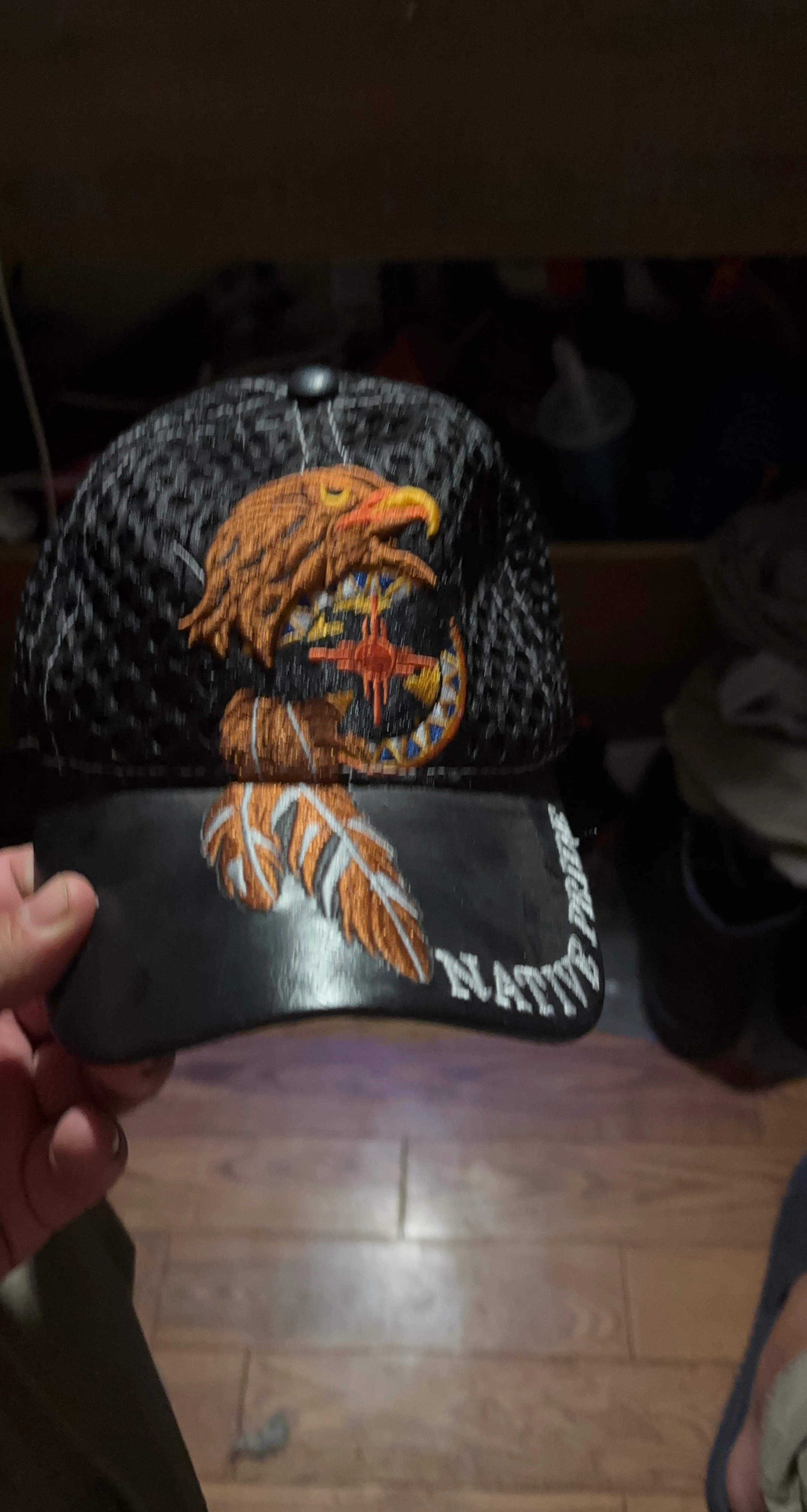 Native Pride Embroidered Eagle Baseball Cap