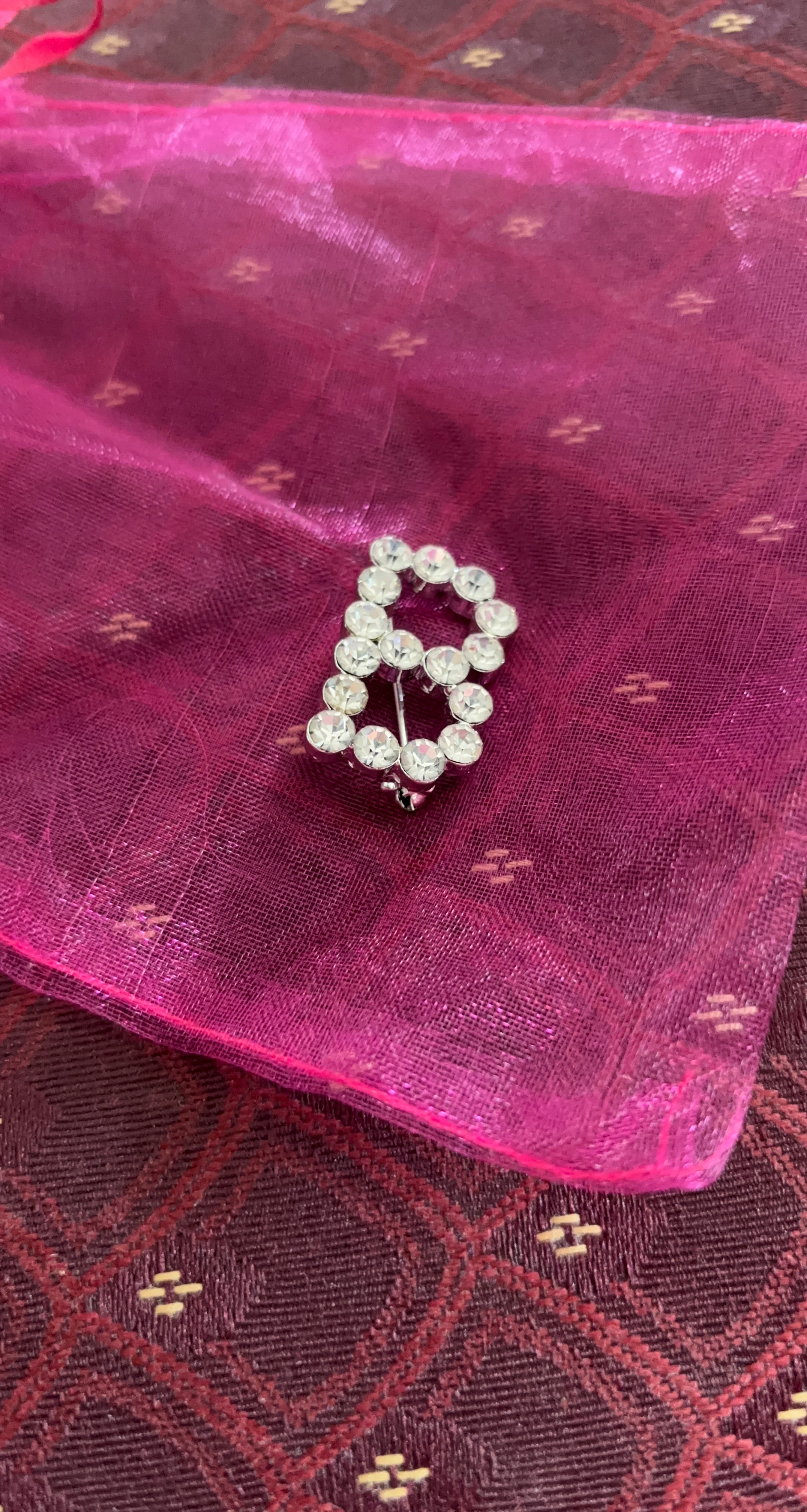 Letter B Rhinestone Pin Brooch