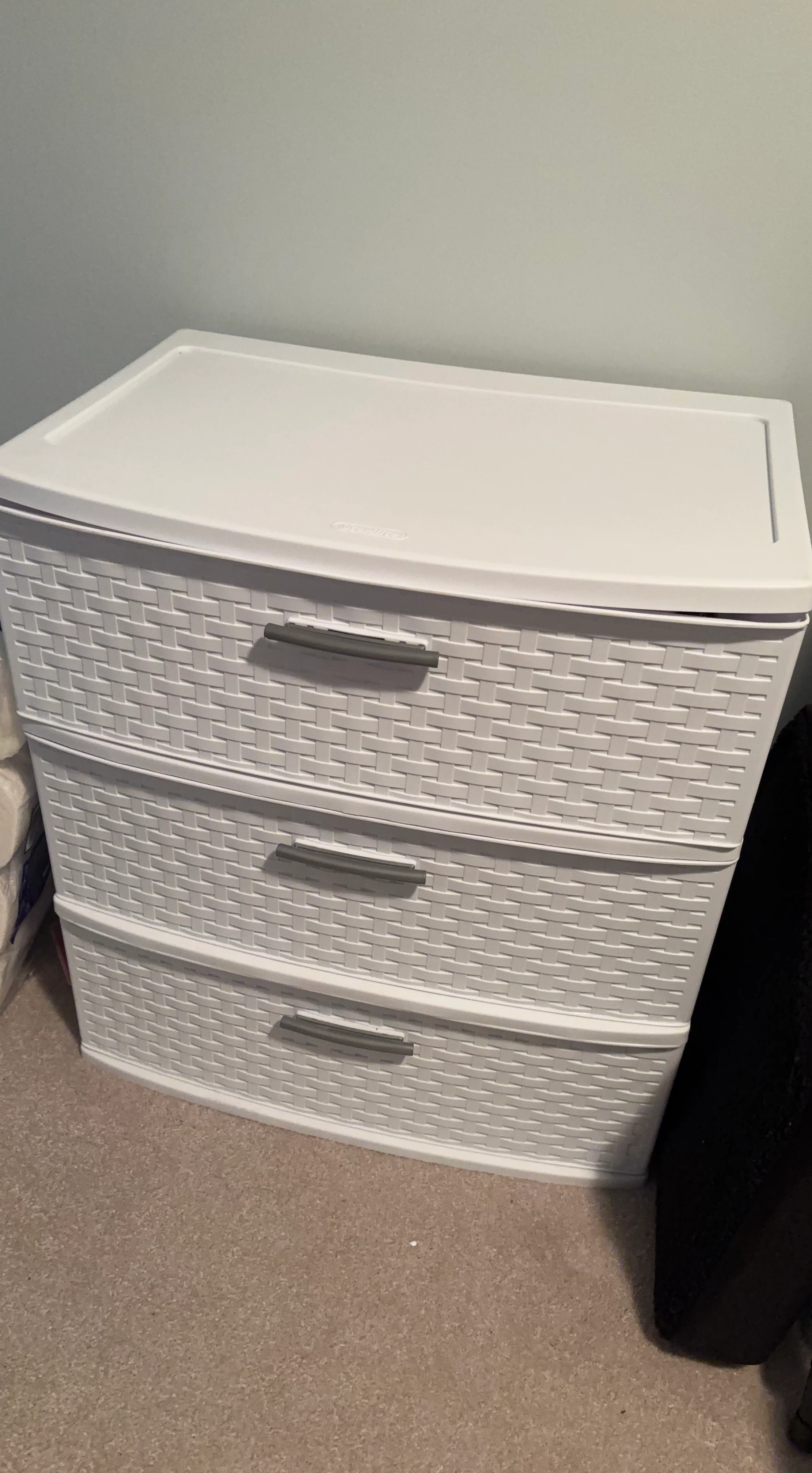 Sterilite 3-Drawer Wicker Style Storage Unit