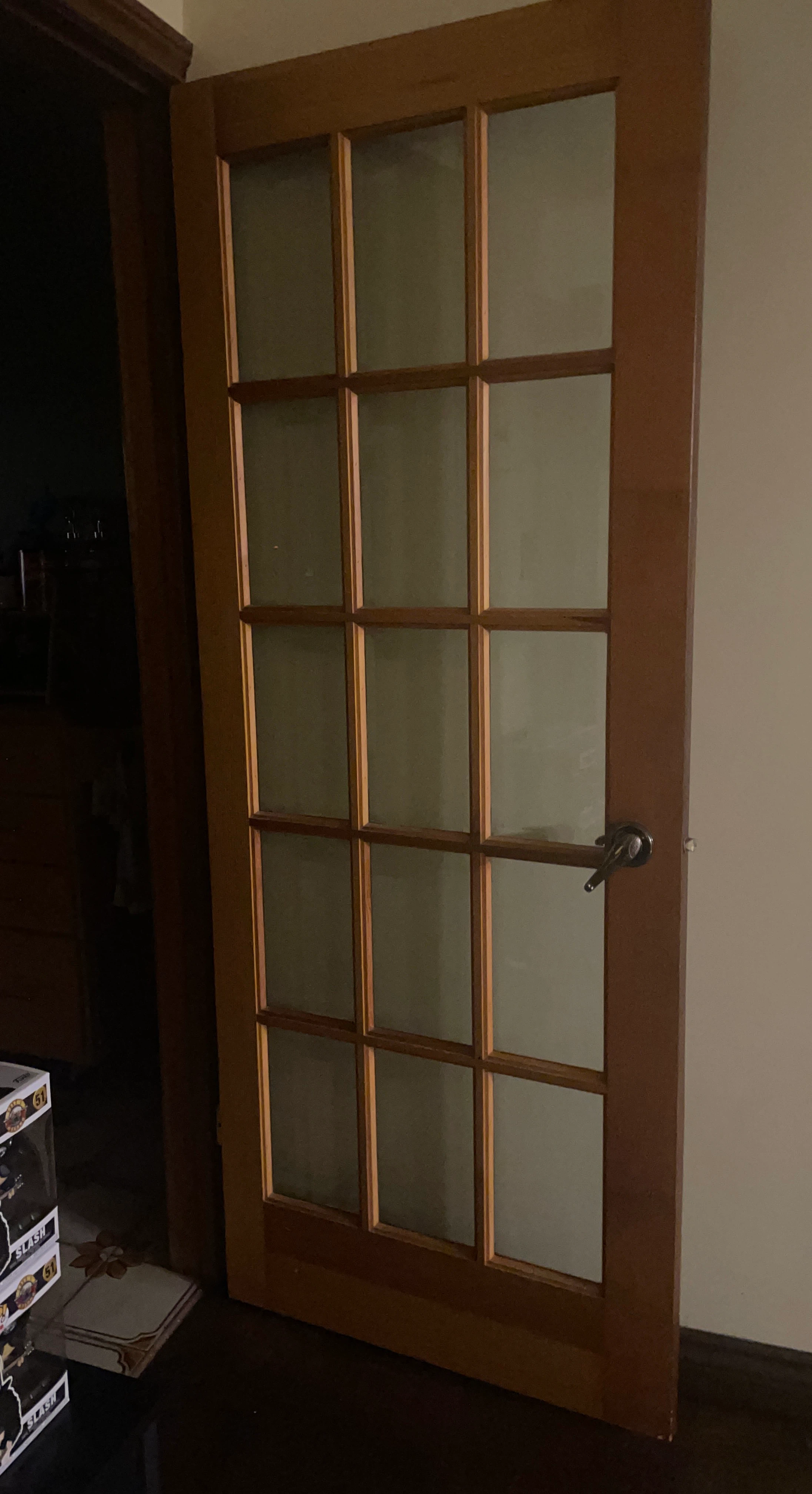 Wooden French Door with Glass Panes