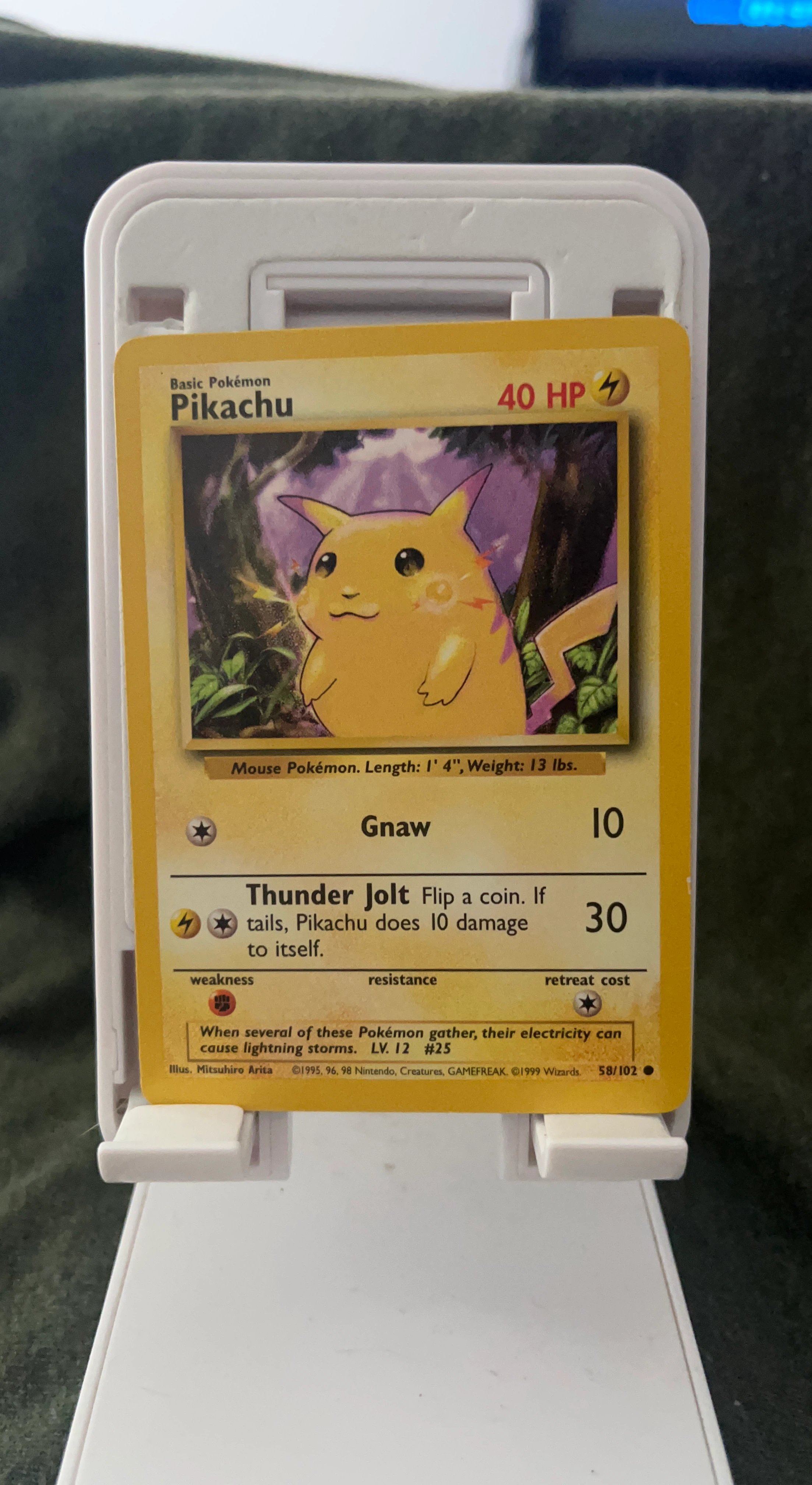 Pikachu Base Set Trading Card 58/102