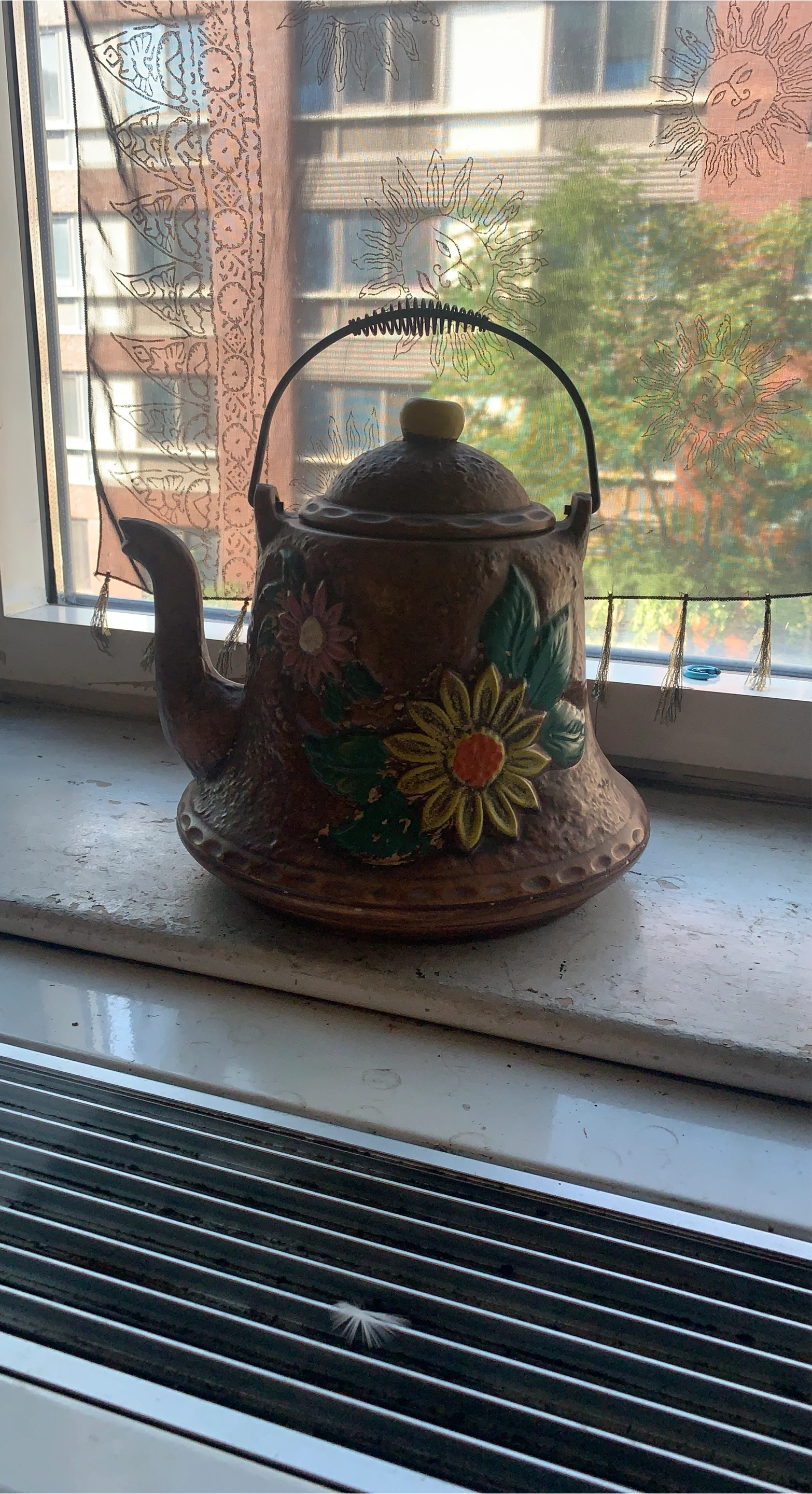 Vintage Ceramic Floral Teapot