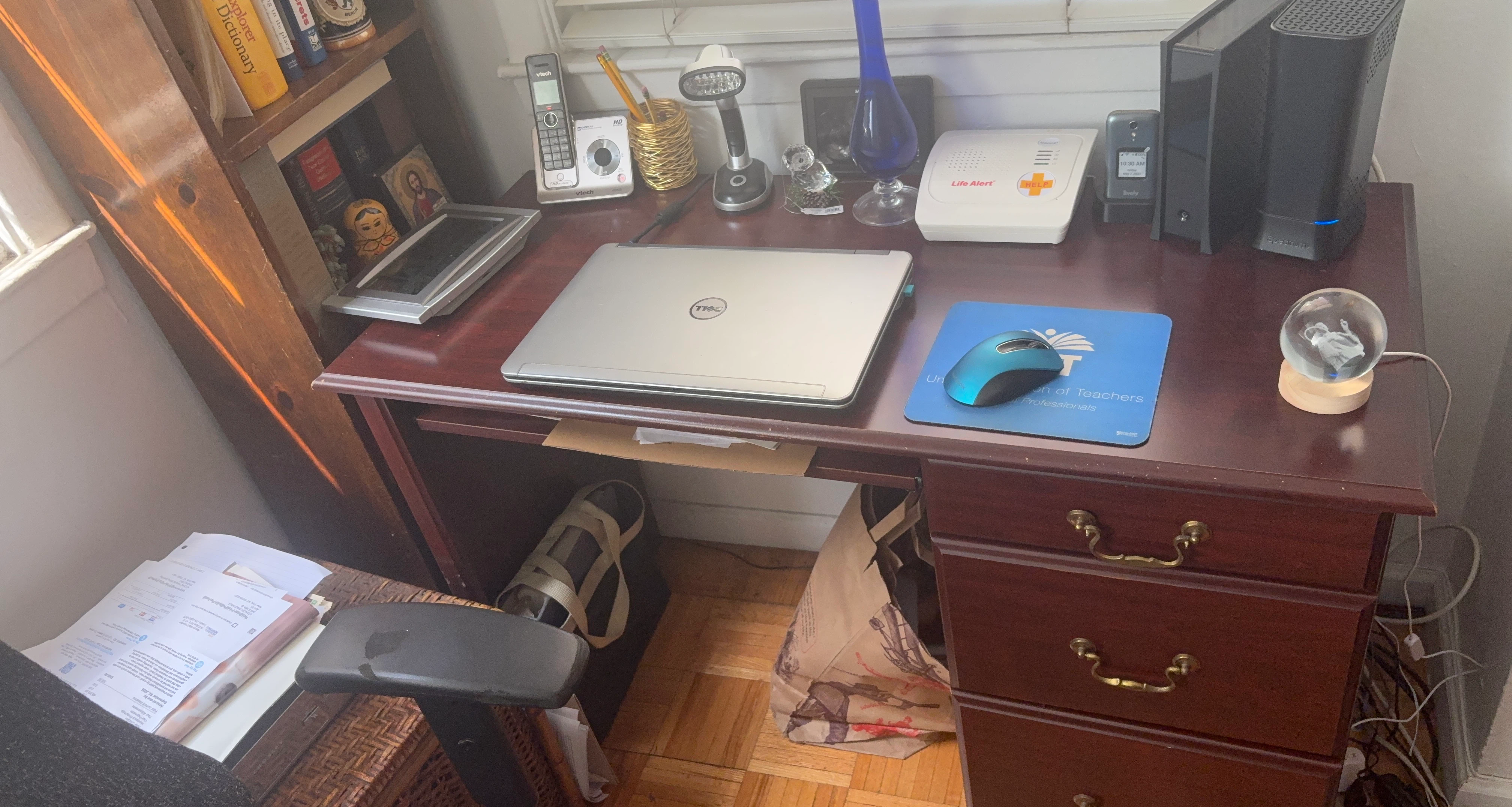 Wooden Desk with Drawers